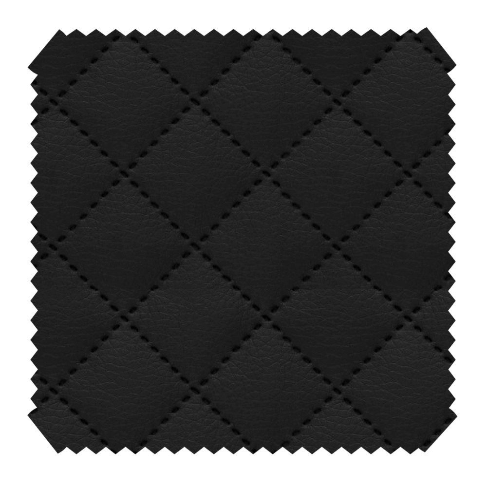 novely® Stoff SOLTAU Kunstleder - 3-lagig gesteppter Volumen-Polsterstoff mit Karo-M, Robust, Voluminös, Pflegeleicht, Meterware, 1lfm