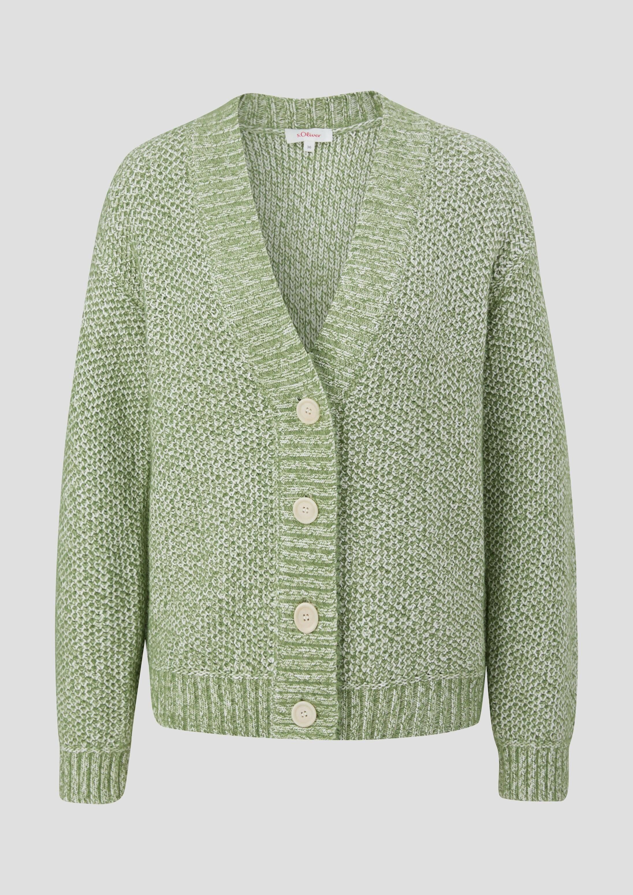s.Oliver Cardigan Strickjacke Strickjacke aus Baumwollmix