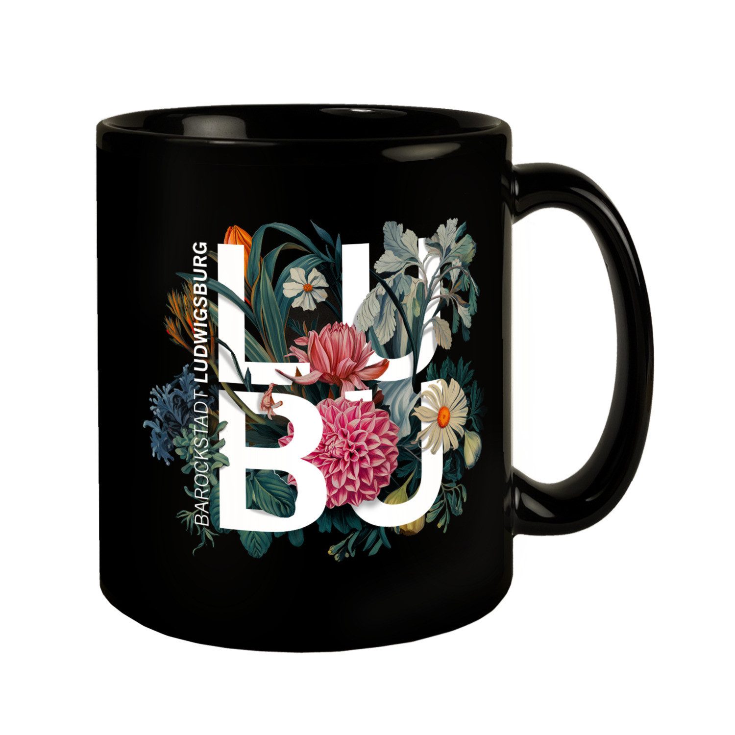 Tasse Ludwigsburg Tasse schwarz LUBU Botanisch