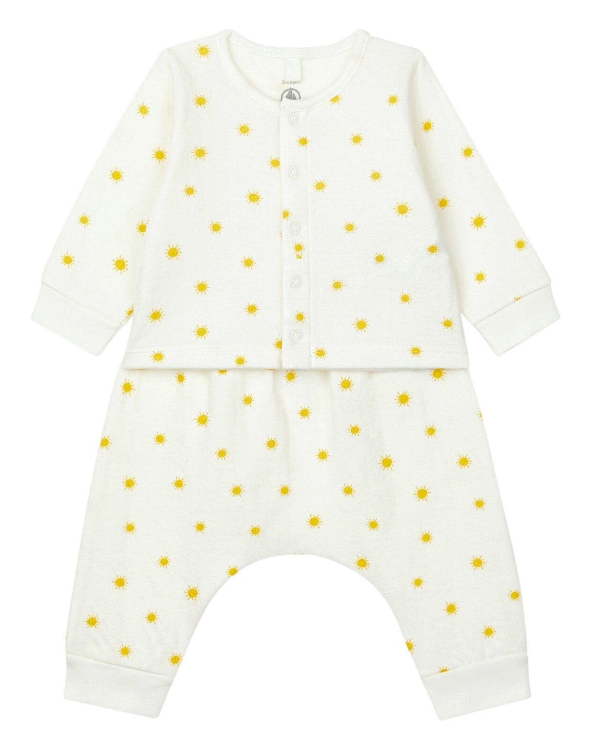 Petit Bateau Strampler Petit Bateau 2-teiliges Baby-Set aus Strickjacke und Hose mit Sonnenpr