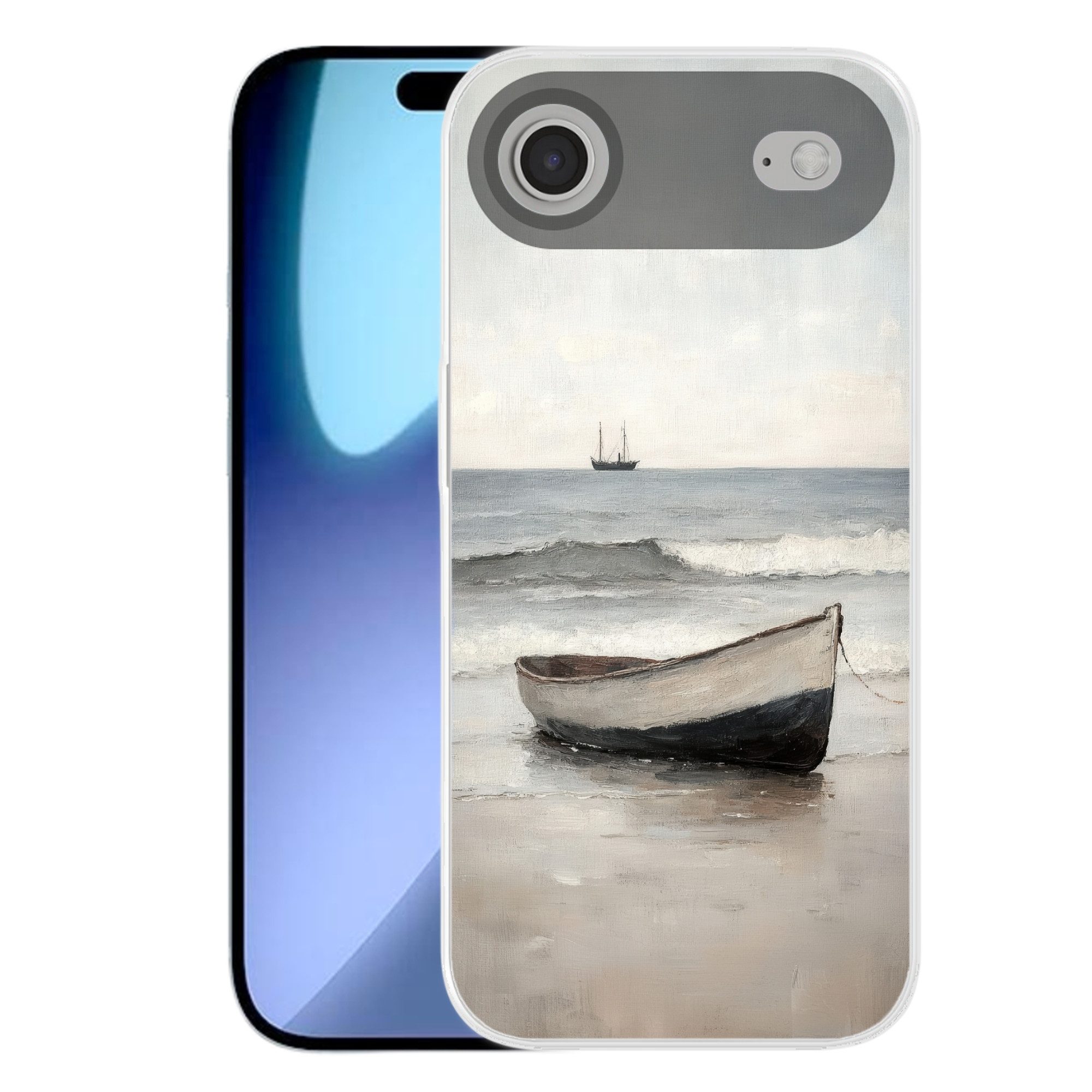 MuchoWow Handyhülle für Apple iPhone Air Ruderboot - Meer - Horizont, Smartphone-Bumper, Print, Handy Schutzhülle Dünn