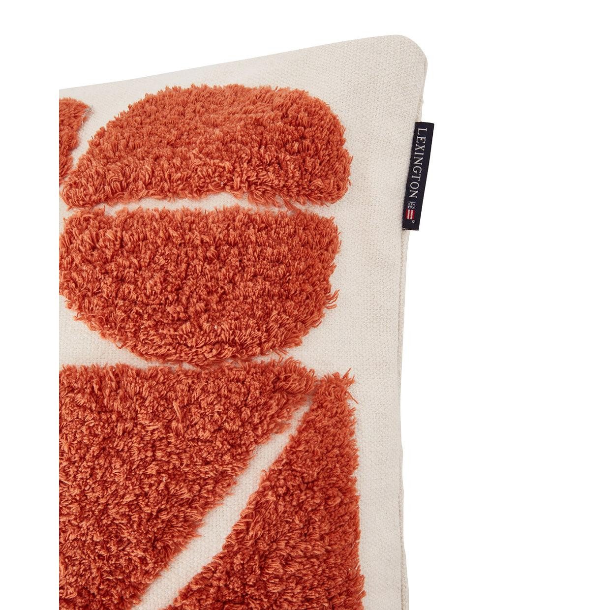 Lexington Kissenhülle LEXINGTON Kissenbezug Rug Graphic Recycled Cotton White/Terra (50x50)