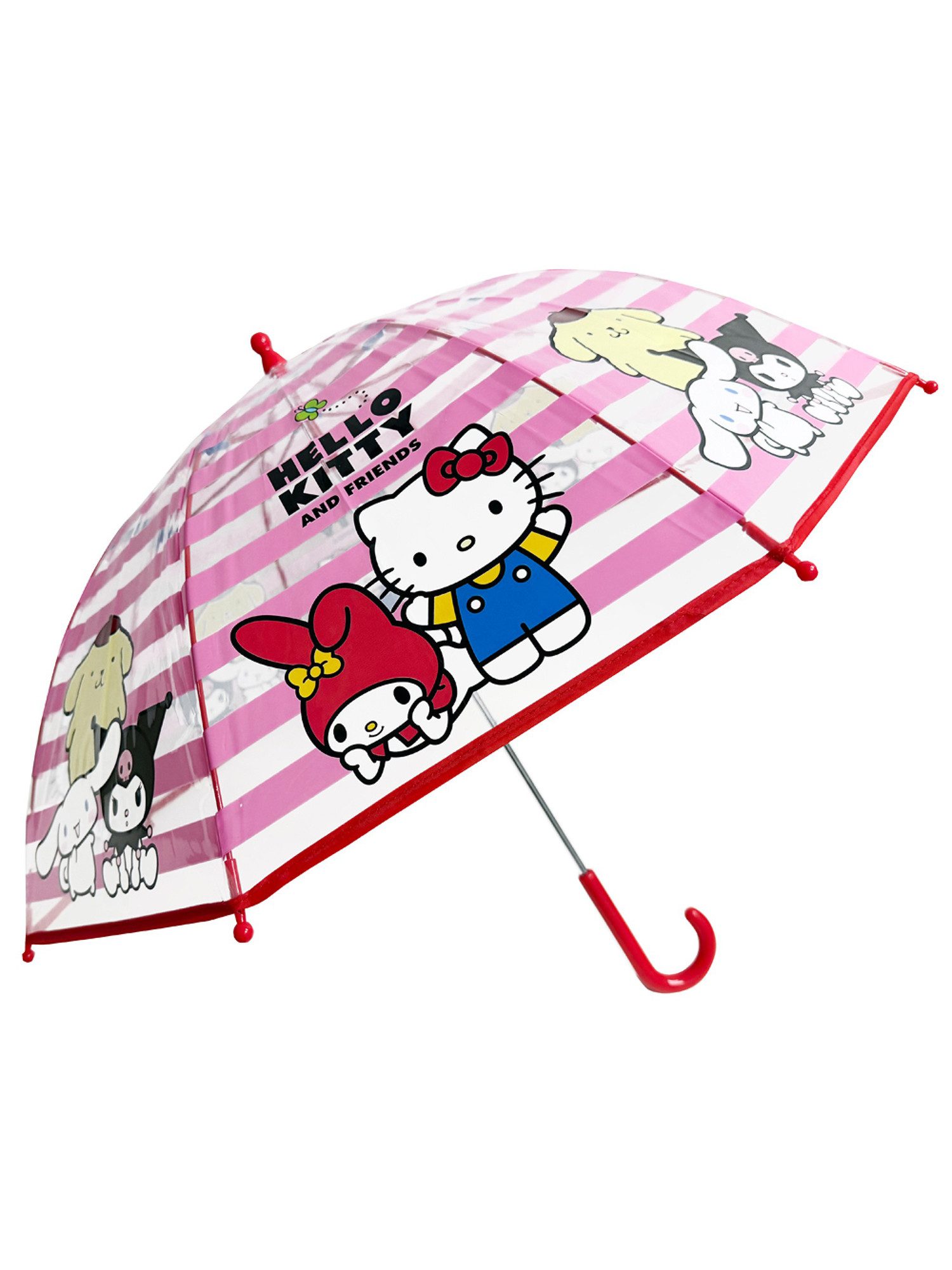 Hello Kitty Stockregenschirm Kinder Regenschirm mit Hello Kitty Motiv ab 3 Jahren, windfest