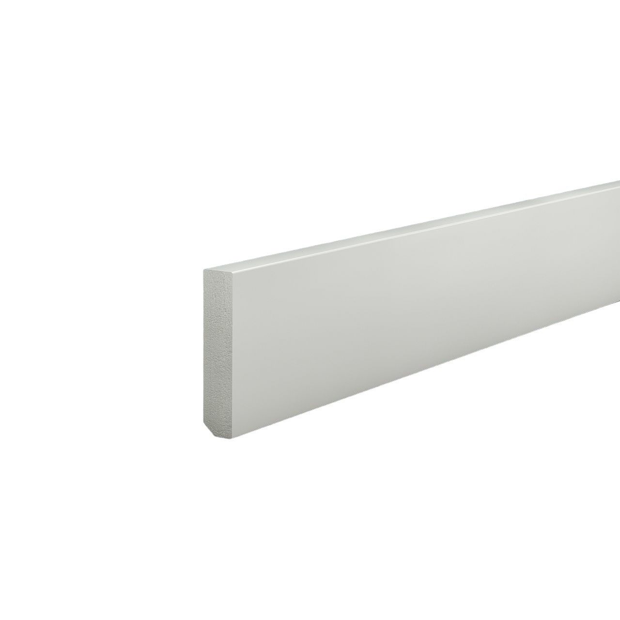 Südbrock Sockelleiste Sockelleiste Kunststoff 12 x 60 Hartschaum RAL 9016 PVC Feuchtraum, L: 250 cm, H: 6 cm, 1-St.