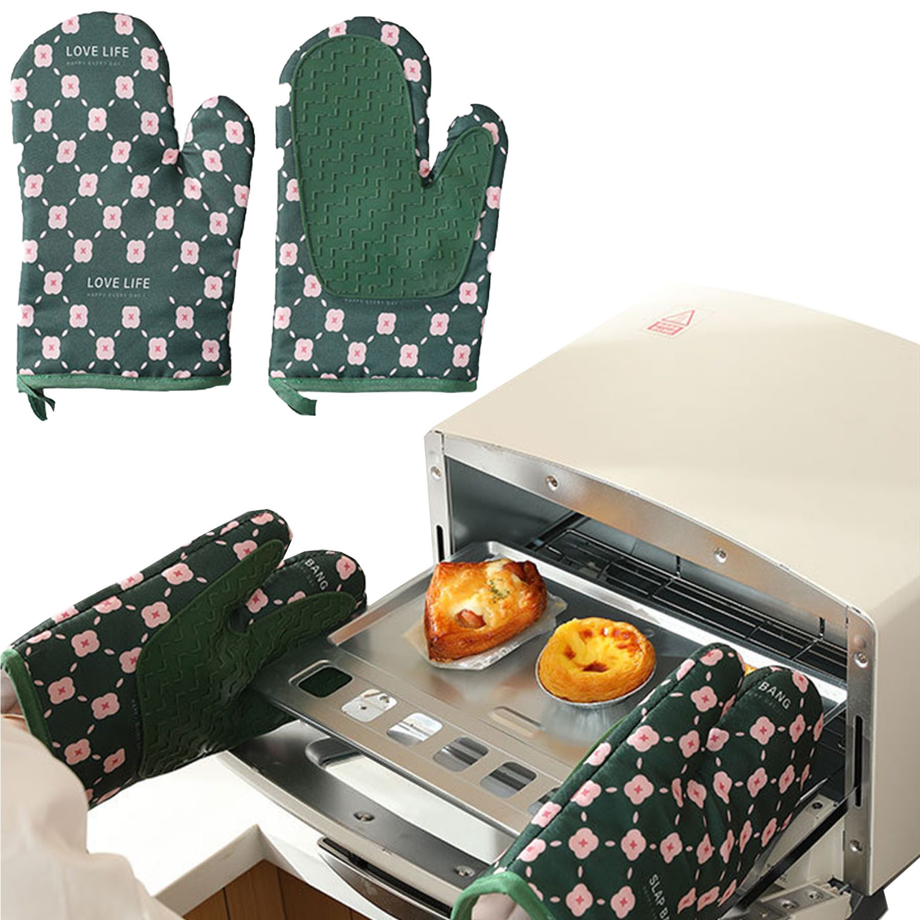 Mutig Topfhandschuhe Ofenhandschuhe 2-teiliges Set, Hitzebestaendig bis 300 günstig online kaufen