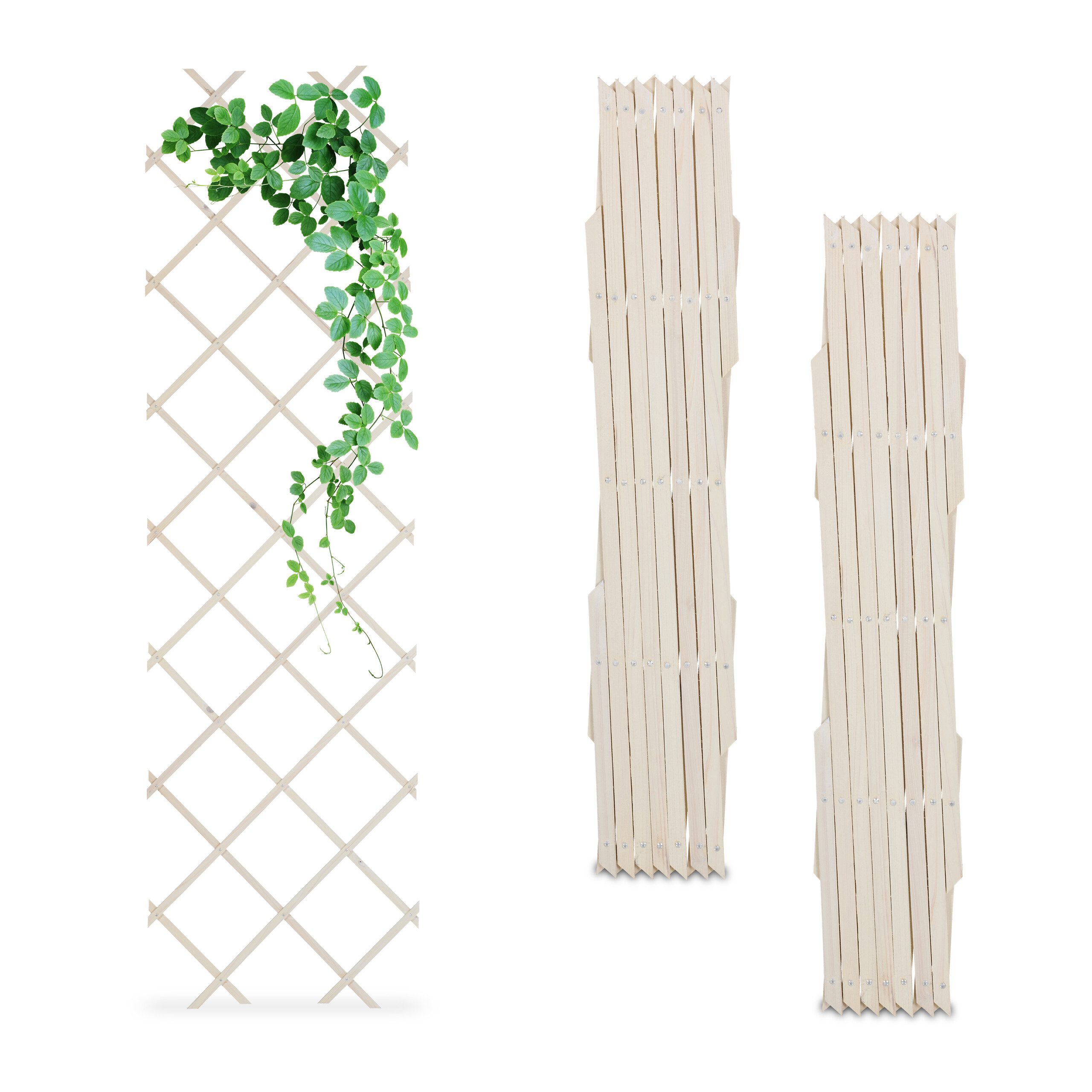 relaxdays Rankgitter Ausziehbares Rankgitter Holz 3er günstig online kaufen