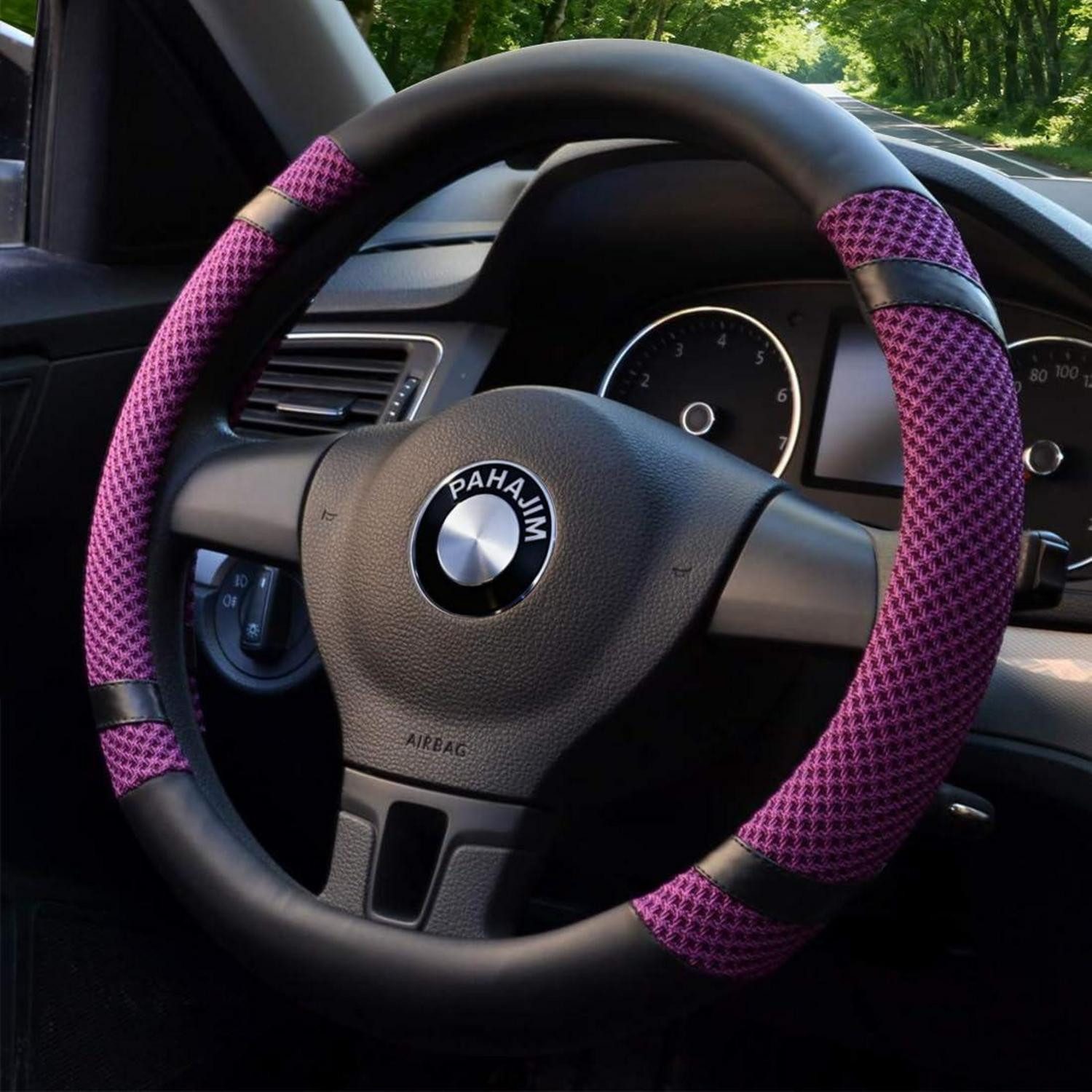 LuxusKollektion Lenkradbezug Lenkradbezug Microfiber Antirutsch Autozubehör 38 Lila 2 Lila