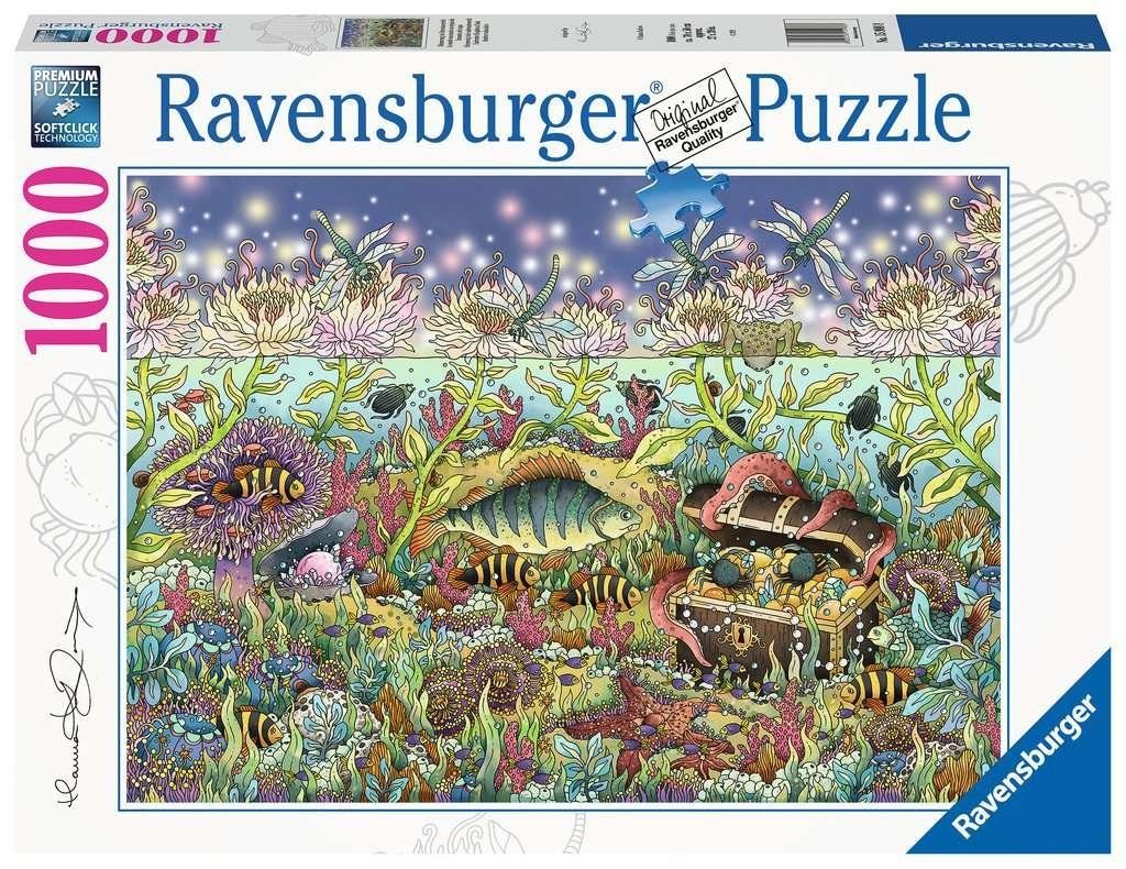 Ravensburger Puzzle Dämmerung im Unterwasserreich Teile Puzzle, 1000 Puzzleteile