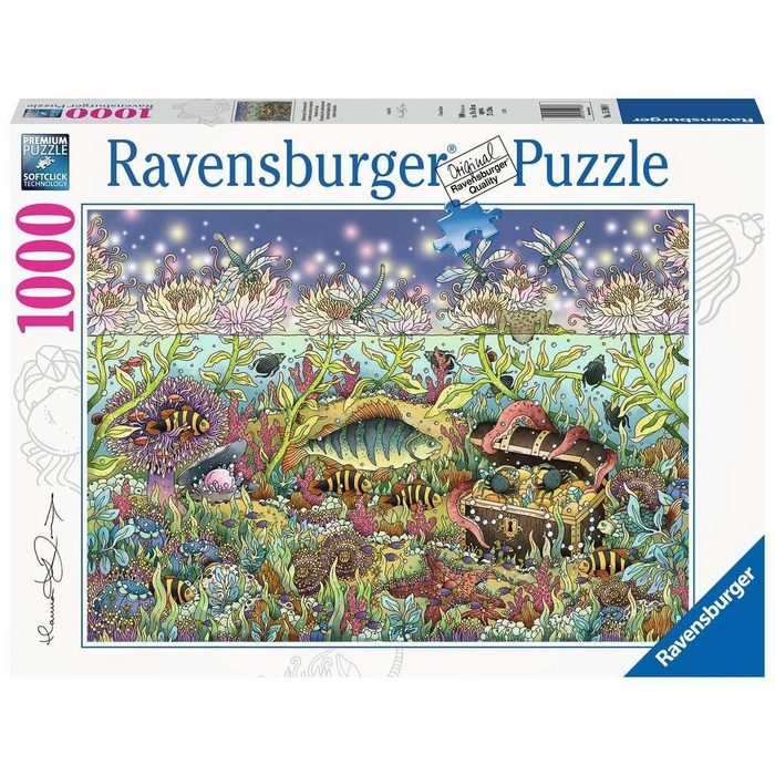 Ravensburger Puzzle Dämmerung im Unterwasserreich 1000 Teile Puzzle Puzzleteile