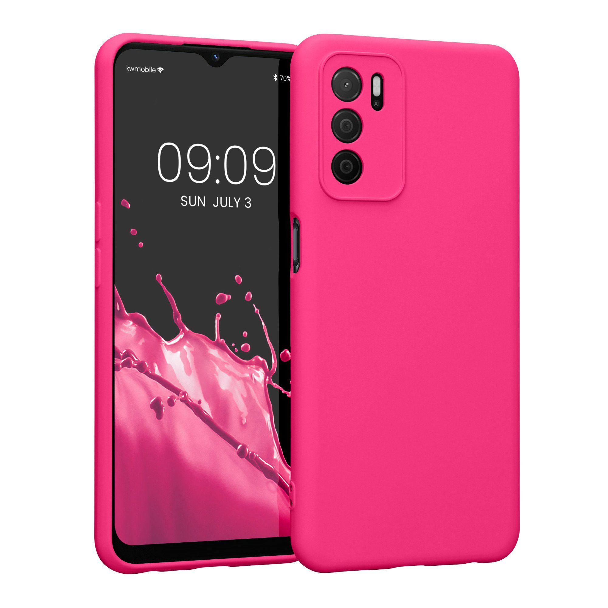 kwmobile Handyhülle Slim Case für Oppo A16 / A16s / A54s, Hülle Silikon Handy - Handyhülle gummiert