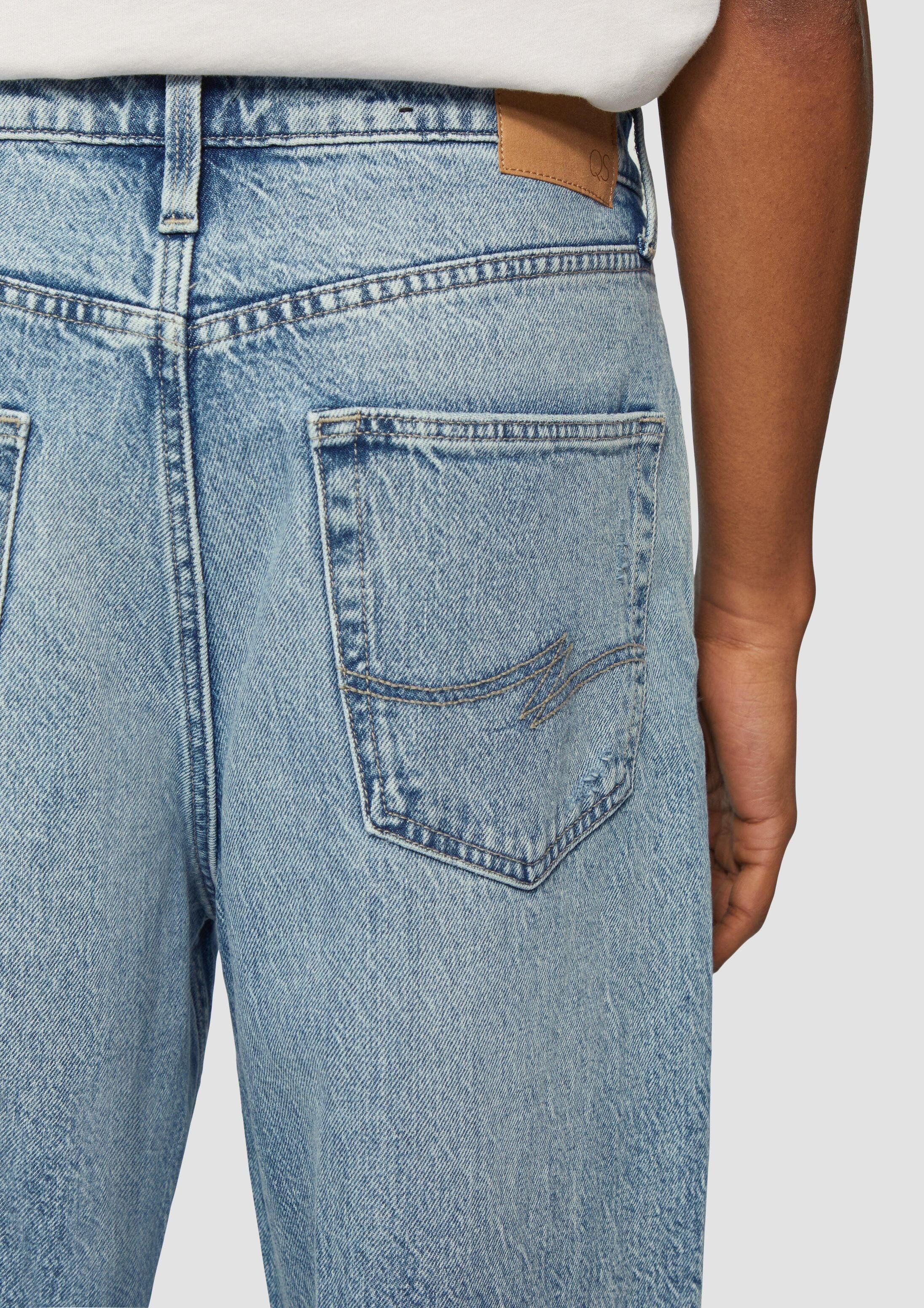 QS Regular-fit-Jeans Jeans-Hose Denim / Loose Fit / Mid Rise / Straight Leg