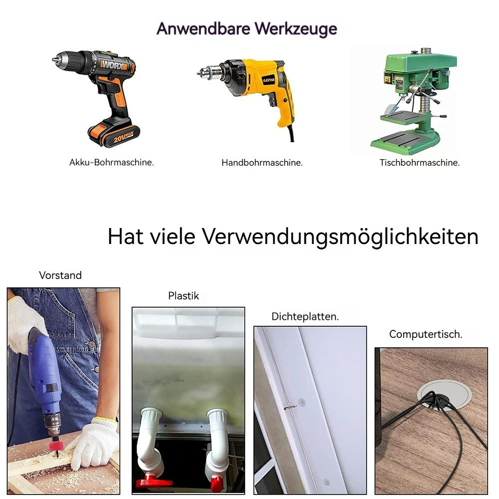 PODOFO Lochsäge Holzbohrer Holzbearbeitung Lochsägen-Set 8tlg, günstig online kaufen