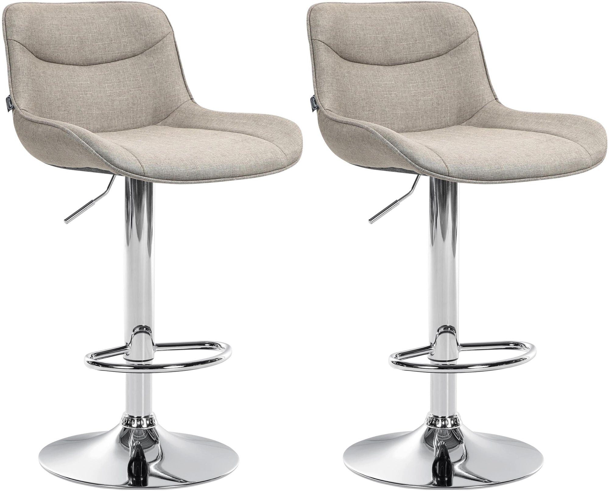 Bistrostuhl 2er Set Barhocker Vonore Stoff