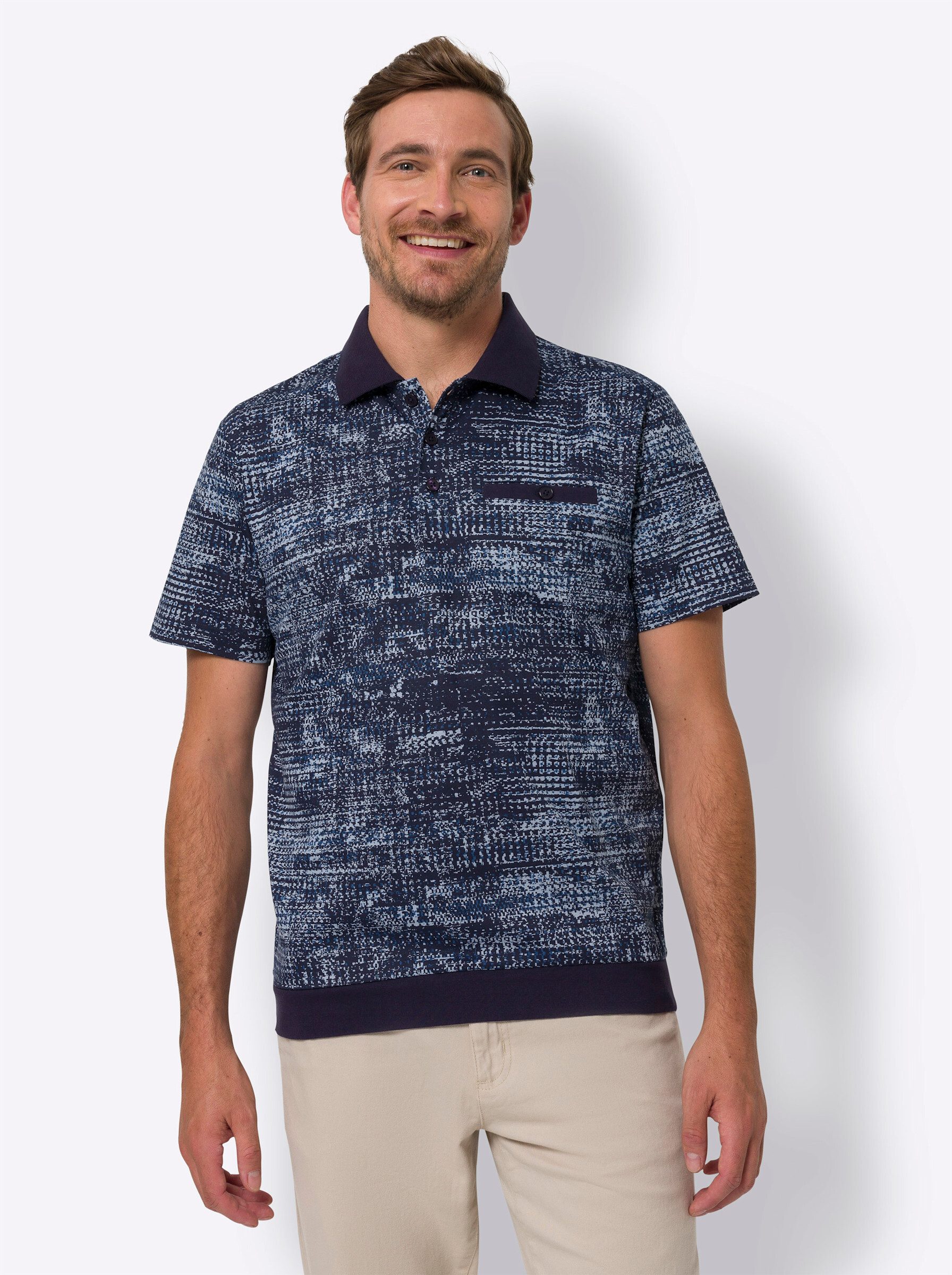 Sieh an! T-Shirt Kurzarm-Poloshirt Kurzarm