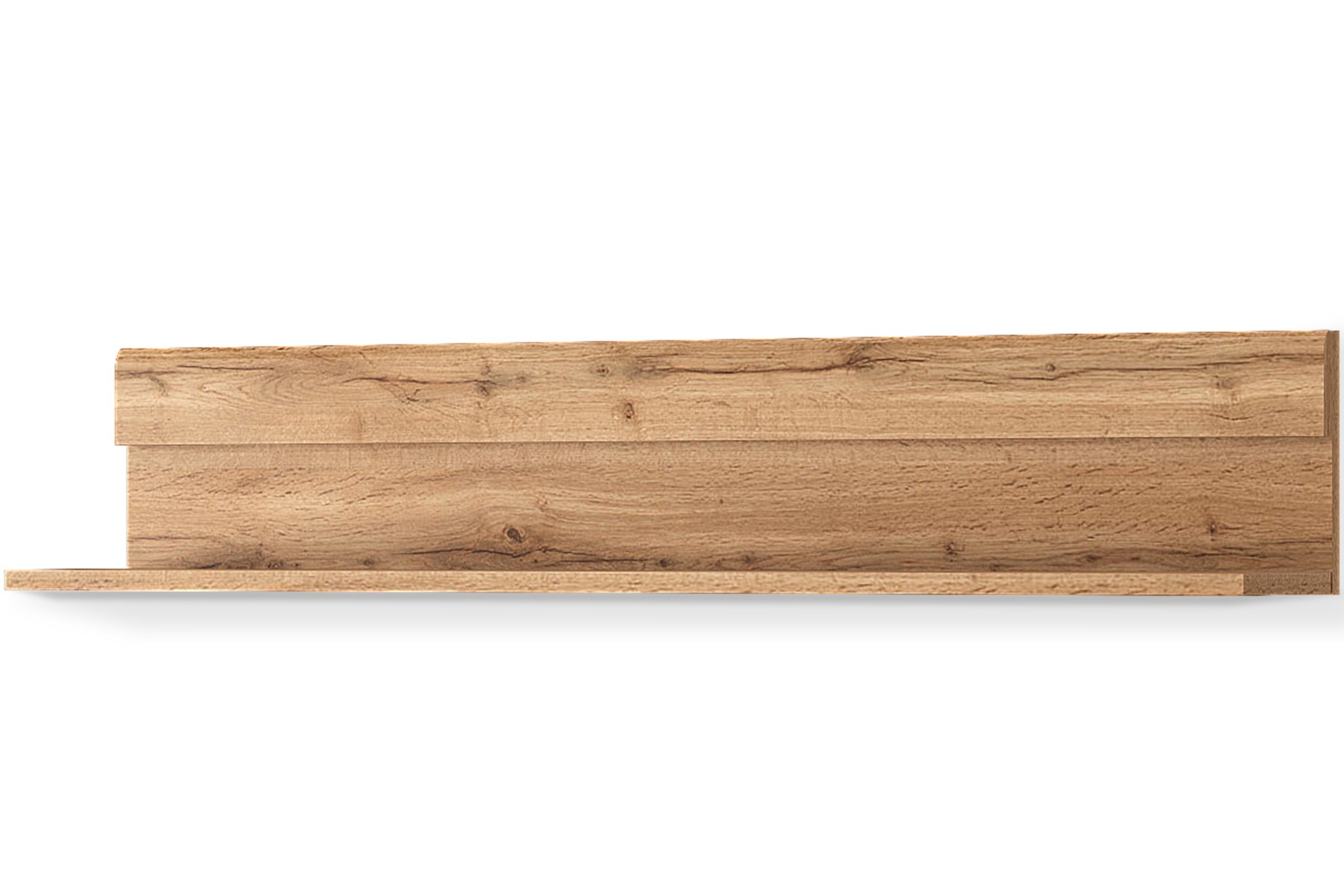 Konsimo Wandregal SKELO Wandregal, verstellbarer Möbelaufhänger, Holztextur, zeitloses Design, 106 cm