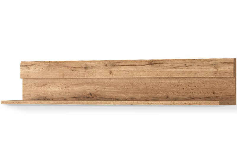 Konsimo Wandregal SKELO Wandregal, verstellbarer Möbelaufhänger, Holztextur, zeitloses Design, 106 cm