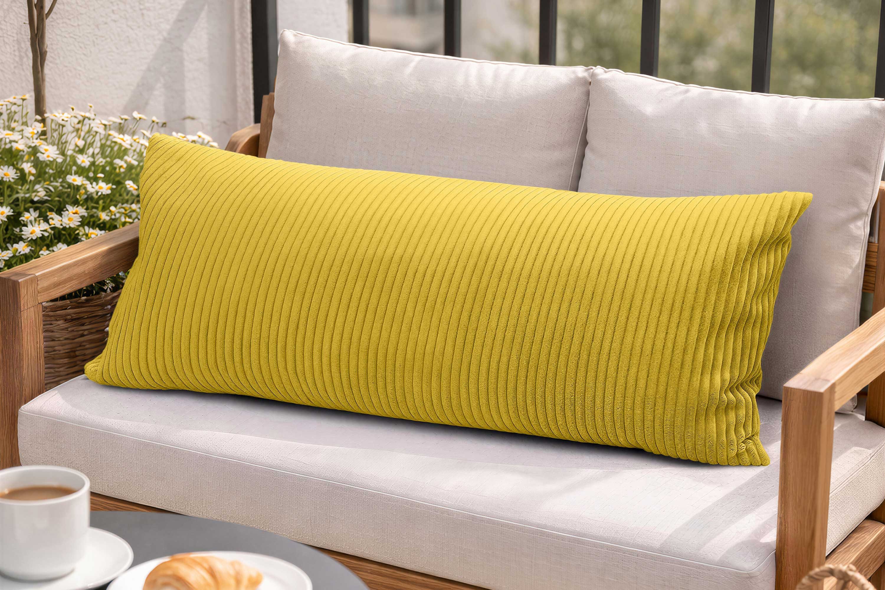 Amilian Dekokissen 40x80 cm mit Füllung - Sofakissen, Zierkissen - Couchkissen, 1 Stück - weich, formstabil, pflegeleicht und waschbar