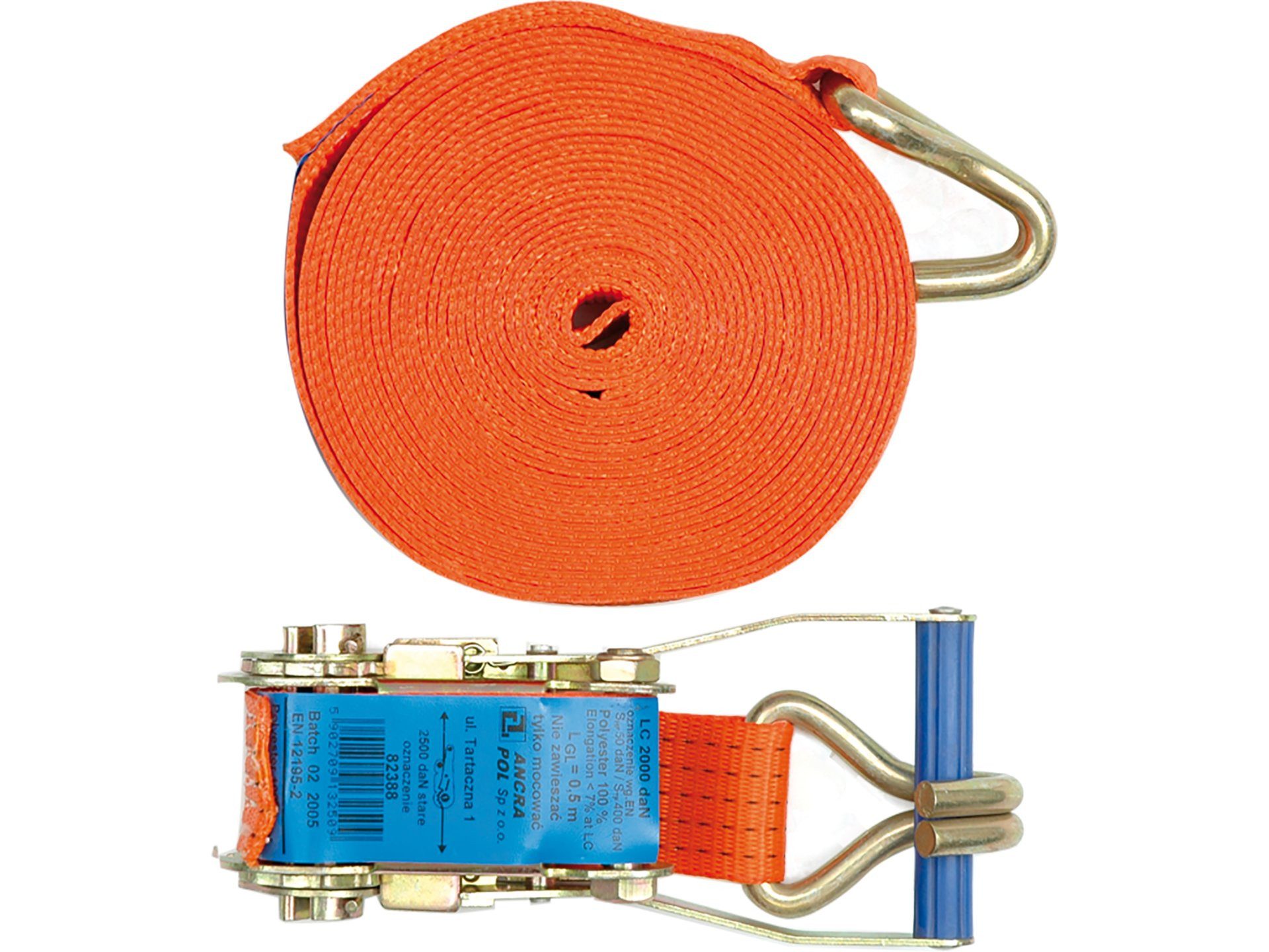 TRIZERATOP Gepäckgurt Zweiteiliges Spanngurt-Set 50 mm x 8 m, 1600 daN, (Zweiteiliges Spanngurt-Set 50 mm x 8 m, 1600 daN)