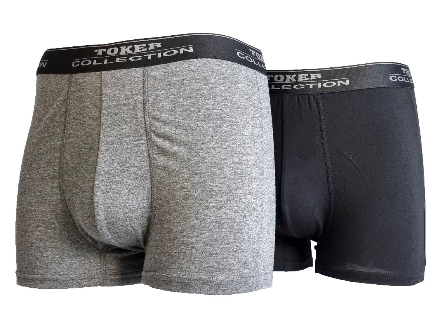 Toker Collection® Boxershorts Herren Boxershort 2 Stück ein Preis (Packung, 2er- Pack) mit Logo auf dem Taillenbund