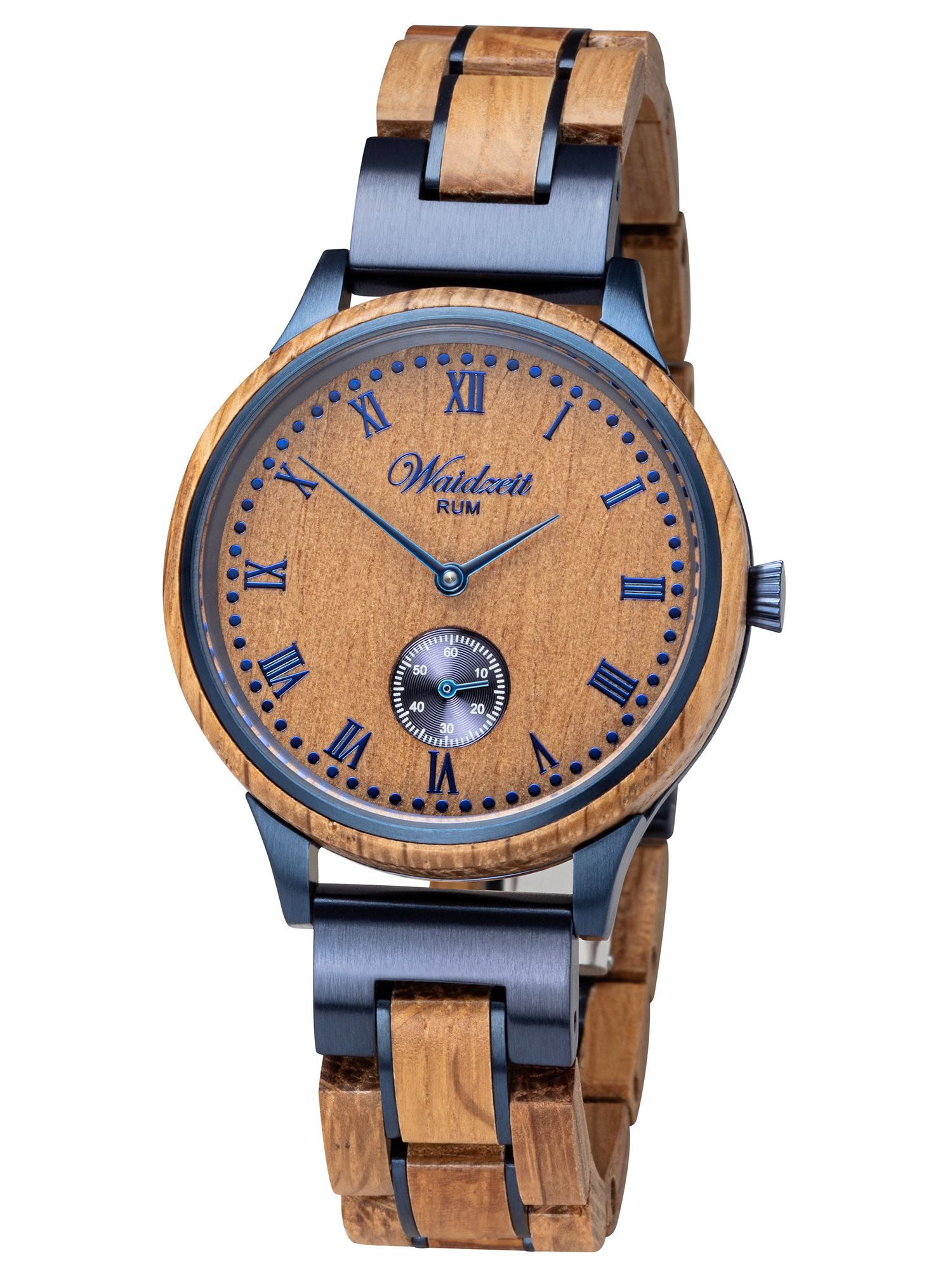 Waidzeit Austria Quarzuhr RU03W RU03W, Waidzeit RU03W Rumuhr Uhr Damenuhr Holz braun