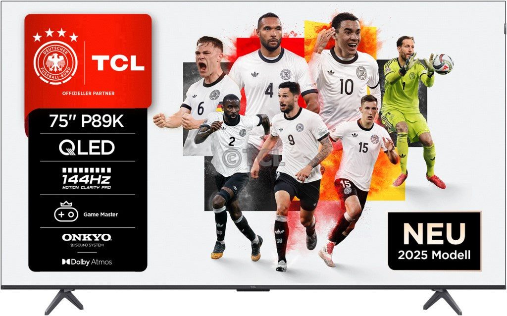 TCL 75P89K QLED-Fernseher (75.0 Zoll, 3.840×2.160, Google TV, Smart TV, Game Accelerator)