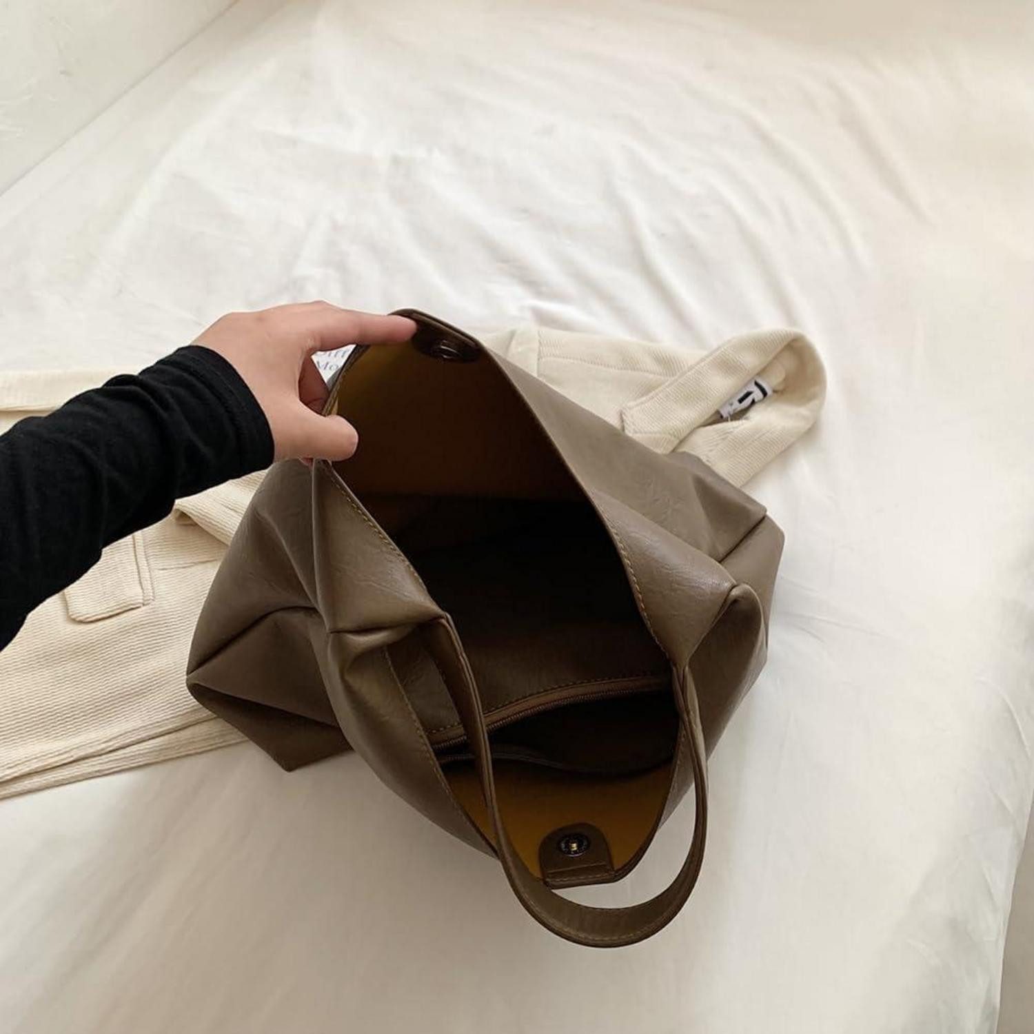 LuxusKollektion Handtasche Große Damen Handtasche Weiches PU Leder Tote Bag mit Geldbörse