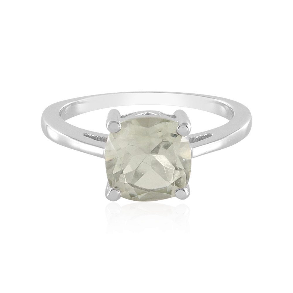 Cavill Solitärring Cavill Ring 1,836 ct grüner Amethyst, antiker Kissenschliff, Silber (1-tlg)