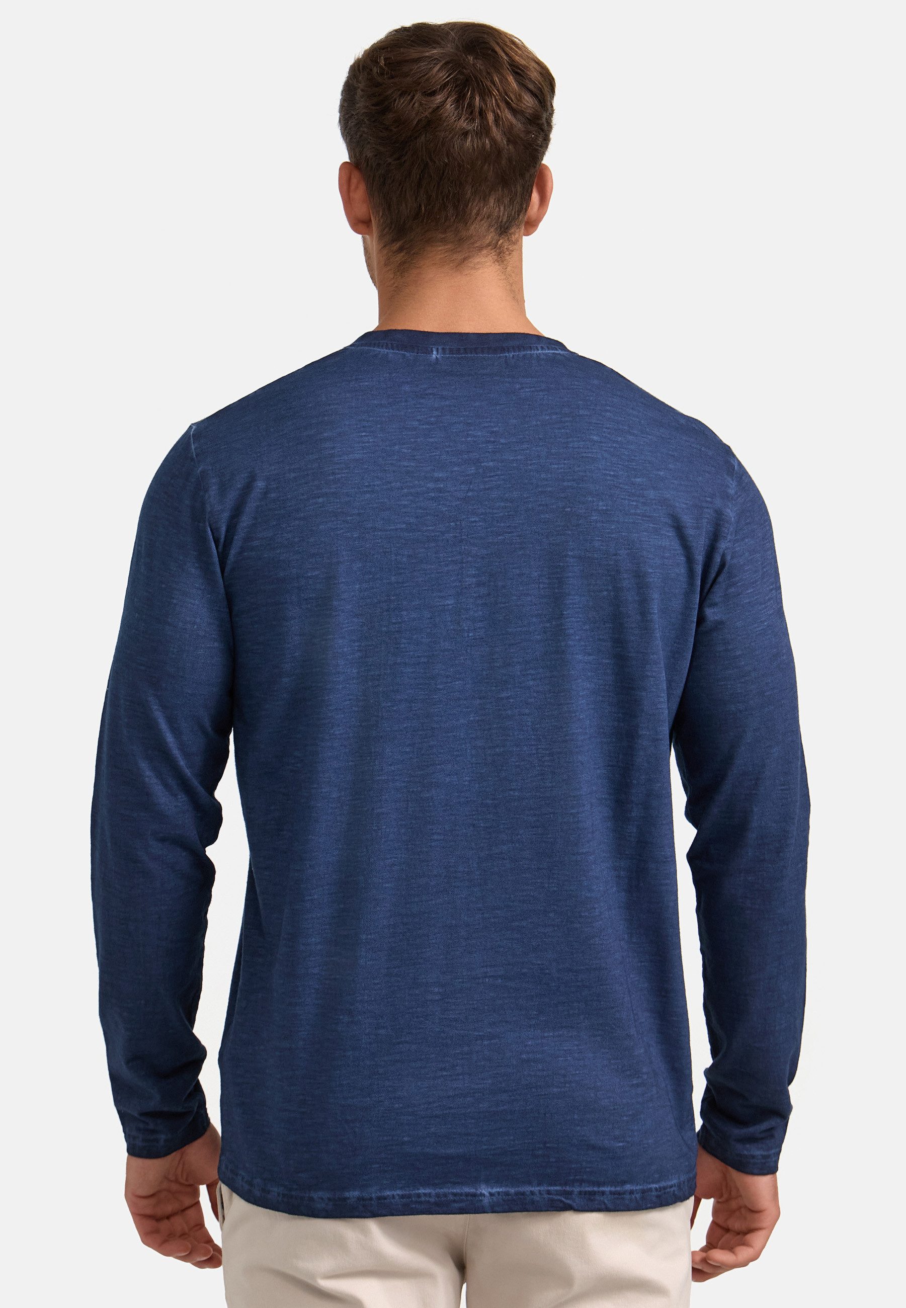 Indicode Langarmshirt Herren INKilsone Shirt Langarm Herrenshirt lässiges Longsleeve mit modischer Knopfleiste