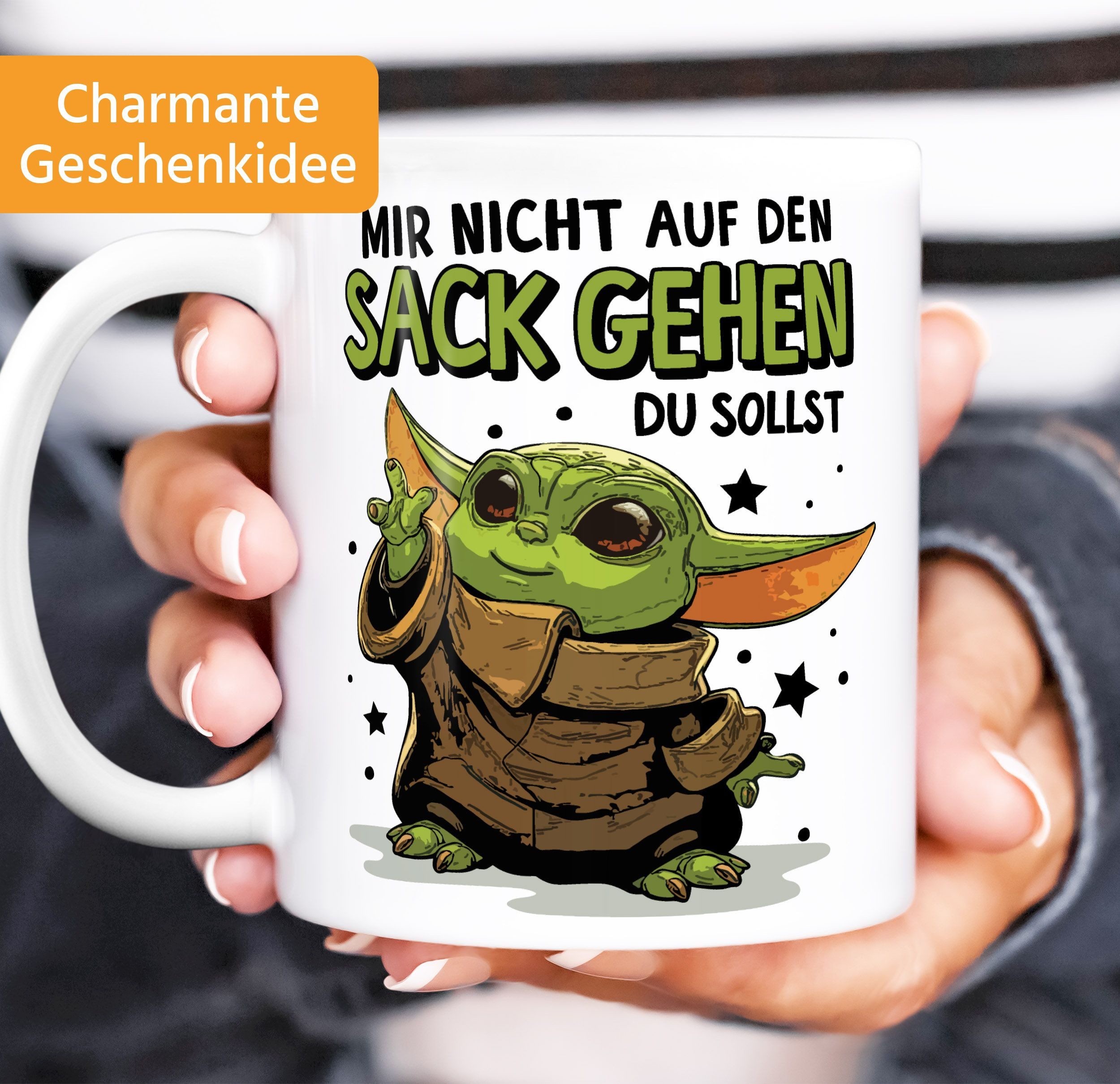 MoonWorks Tasse Kaffee-Tasse mit Spruch Mir nicht auf den Sack gehen du sollst Baby, Keramik