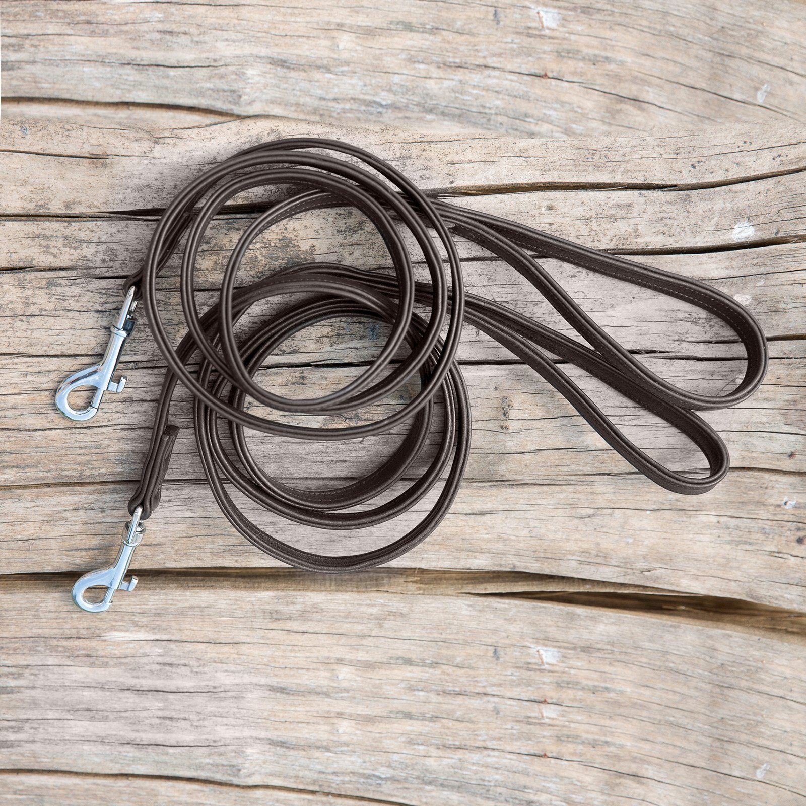 Kieffer Hundeleine Hundeleine Ultrasoft, 160 cm braun, Leder, Edelstahl