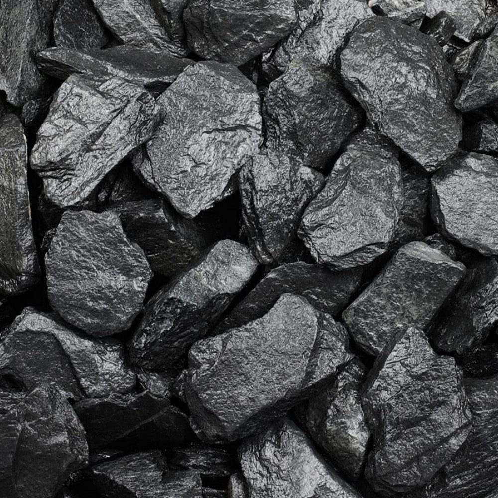 GarPet Dekokies Schiefersplitt Garten 25 Kg Zierkies Schwarz Schieferbruch Dekostein