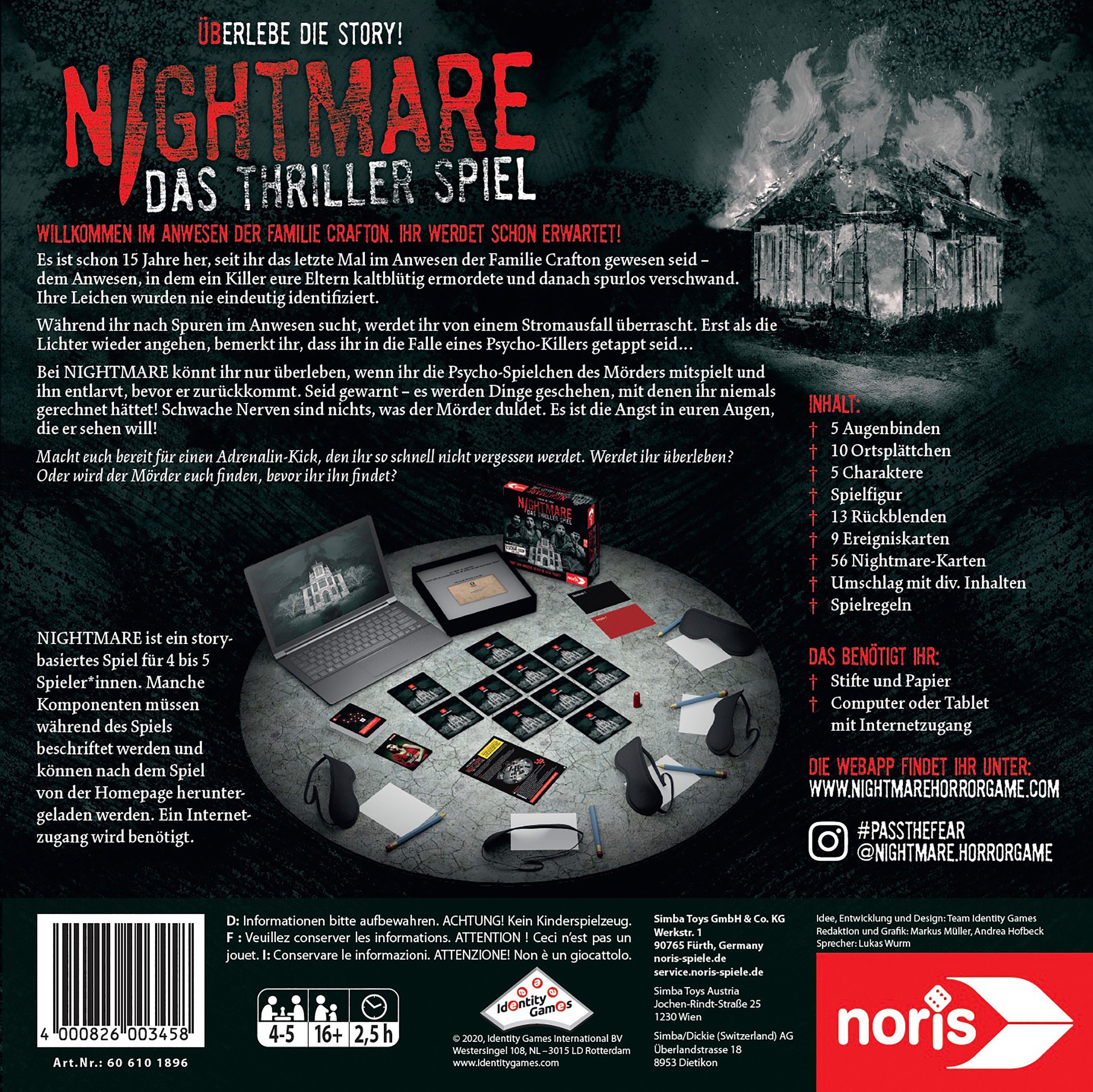 Noris Spiel, Nightmare, Made in Germany 