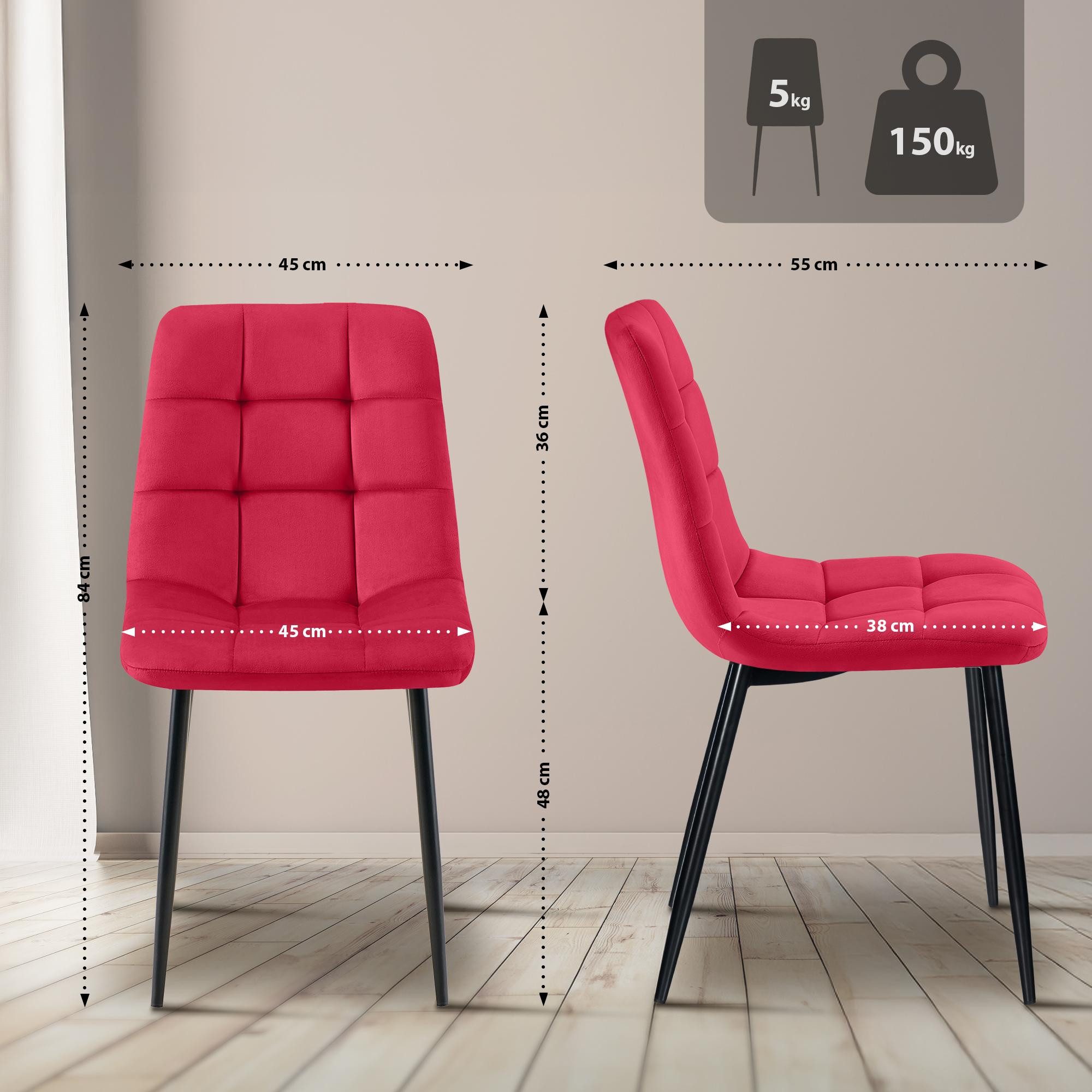 CLP Esszimmerstuhl Tilde, mit Rückenlehne, Metallgestell, bis 150 kg günstig online kaufen