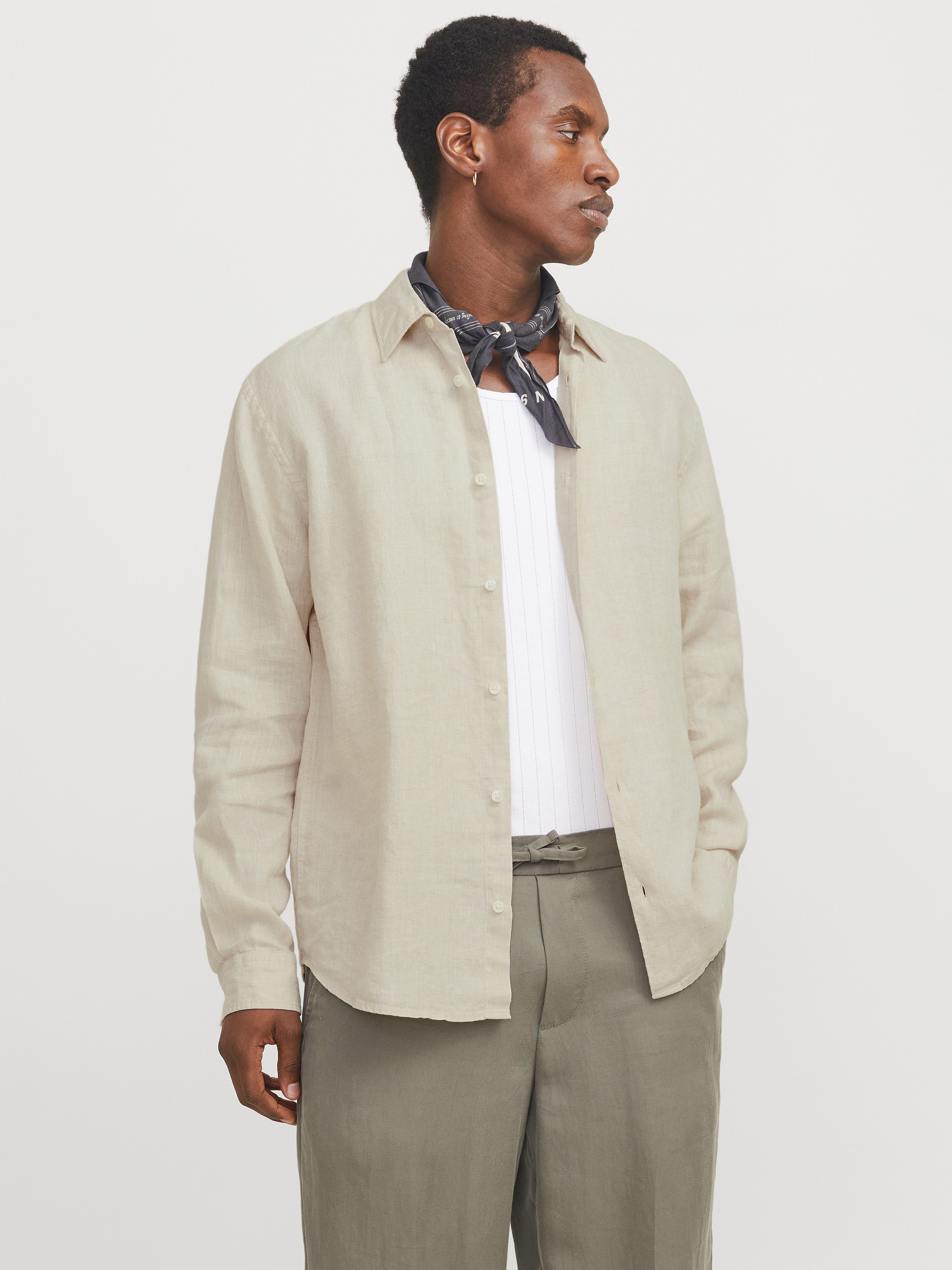 Jack & Jones Langarmhemd JPRCCLAWRENCE LINEN günstig online kaufen