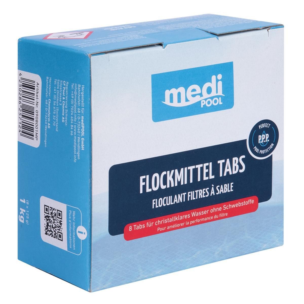 mediPOOL Poolpflege mediPOOL Flockmittel Tabs 1 kg, (Spar-Set)