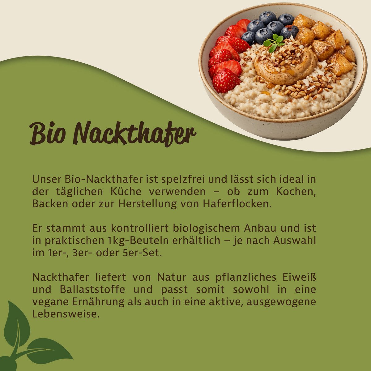 Mynatura Getreide Mynatura Bio Nackthafer