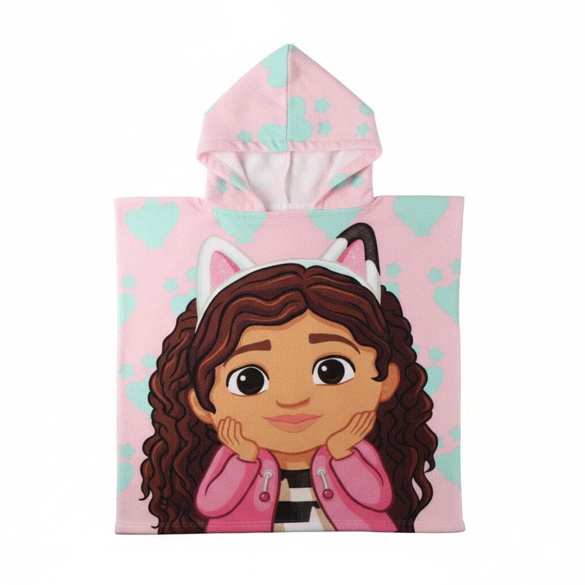 Gabby's Dollhouse Badeponcho Poncho für Kinder 56 × 53 cm Polyester 250 gsm