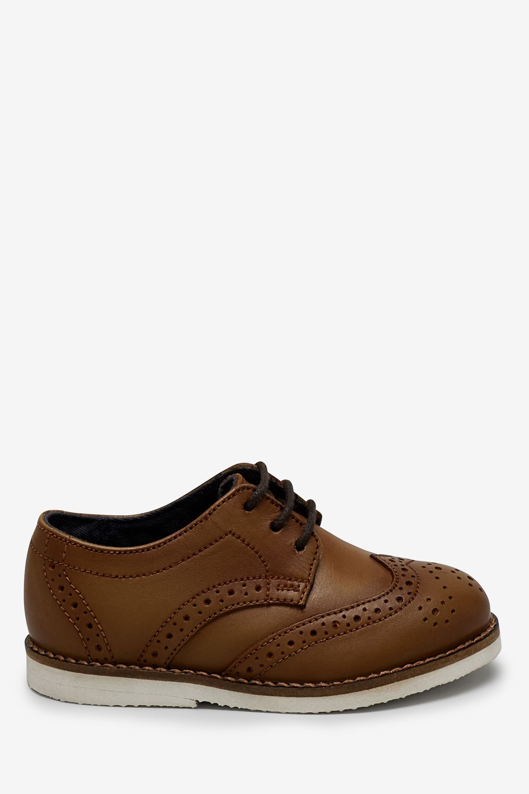 Next Brogue aus Leder Schnürschuh (1-tlg) Tan Brown