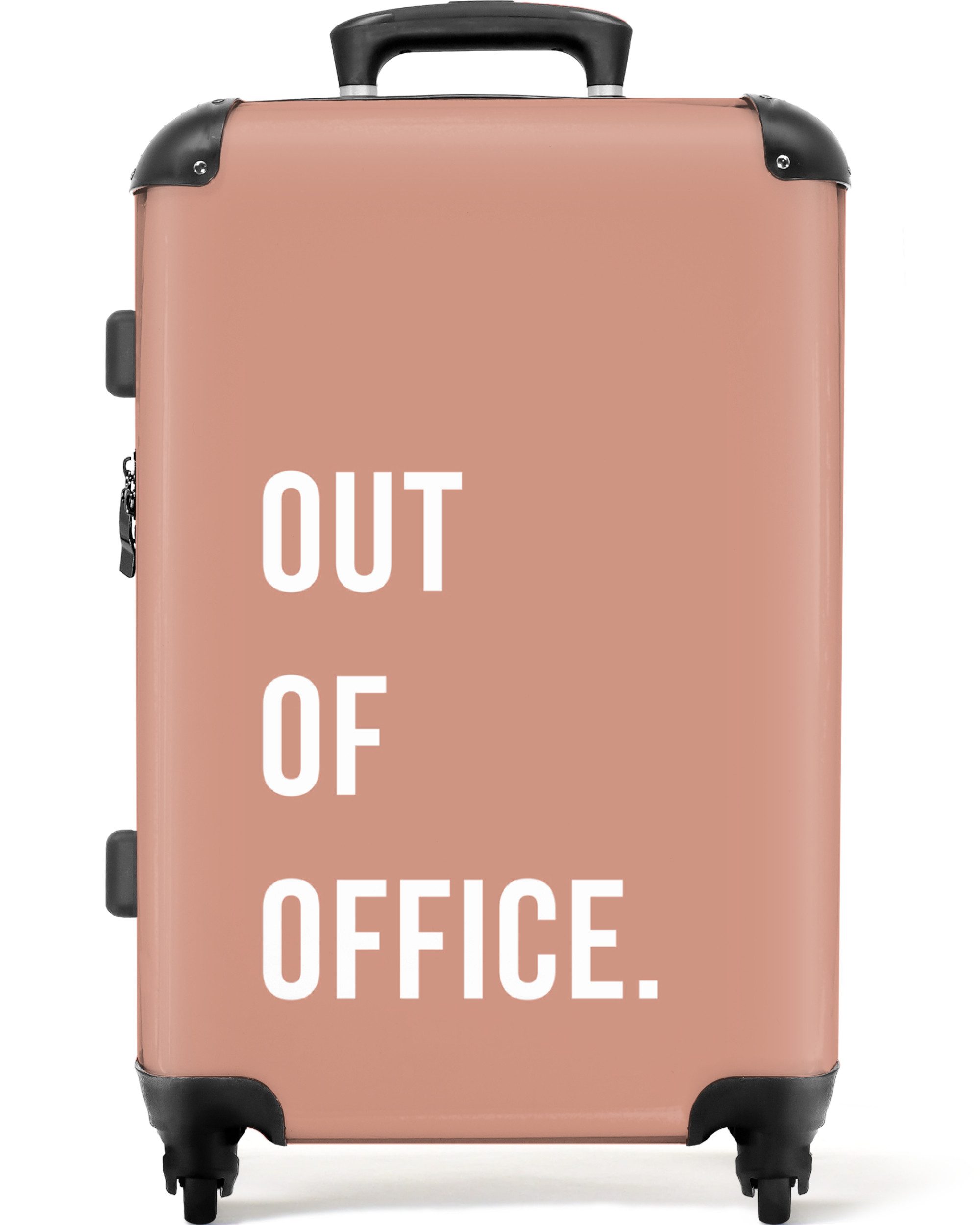 NoBoringSuitcases.com© Hartschalen-Trolley Zitate - Rosa - günstig online kaufen