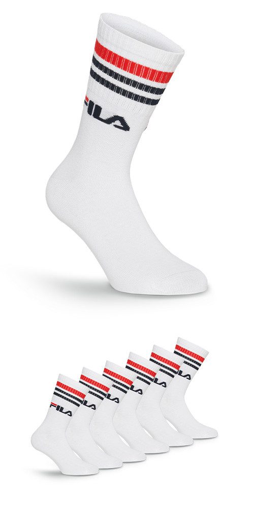 Fila Socken UNISEX LIFESTYLE PLAIN SOCKS (6-Paar) mit Logo-Schriftzug