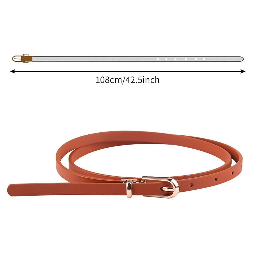 Zaewry Taillengürtel Retro Taillengürtel schmaler Damengürtel mit eleganter Schließe Klassisch Dekorativen Gürtel für Jeans Hosen Kleider