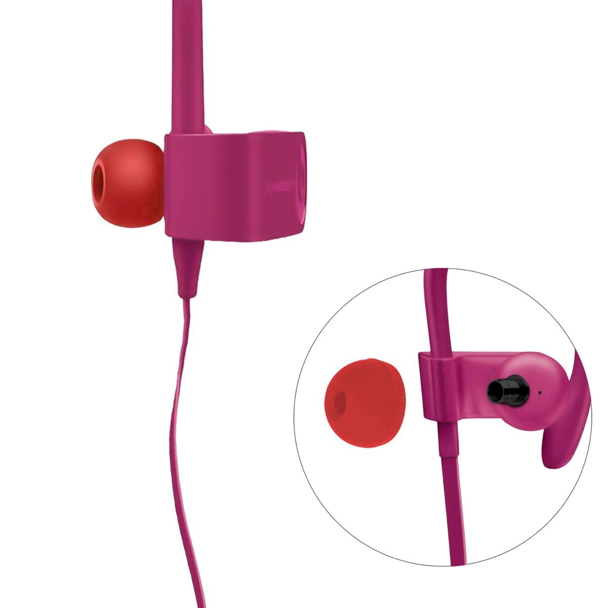(3 für kwmobile 8x Beats + Headphones) Größen Polster Wireless - / / 2 In-Ear 1x Powerbeats für Silikon Ohrstöpsel Doppelstöpsel 3 Ohrpolster Pro
