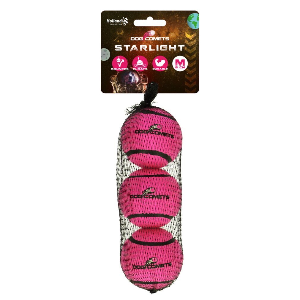 Tierball Dog comets Starlight Pink 3pc