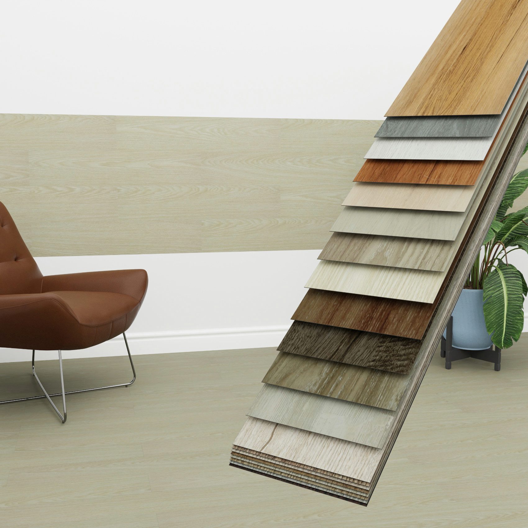 Hexim Vinylboden, Vinyldielen 0,97m² selbstklebend PVC Wandverkleidung Bodenbelag Holzoptik 91x15cm Paneele für Wand & Boden Holzdielen beige (7 Dielen Light Sandwood - 1801-18)