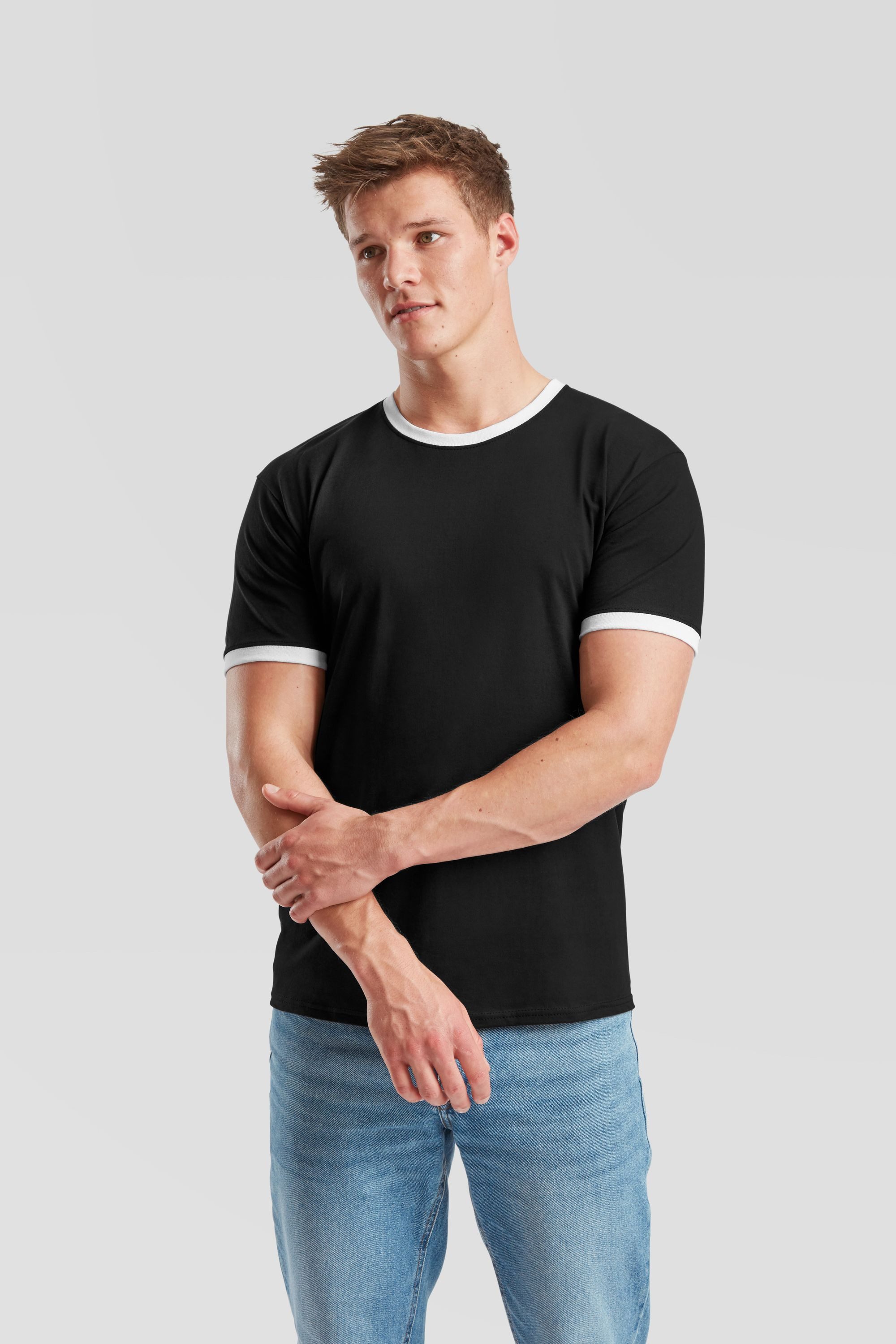 Fruit of the Loom Rundhalsshirt Fruit of the Loom Valueweight Ringer T – Bild 3 von 5