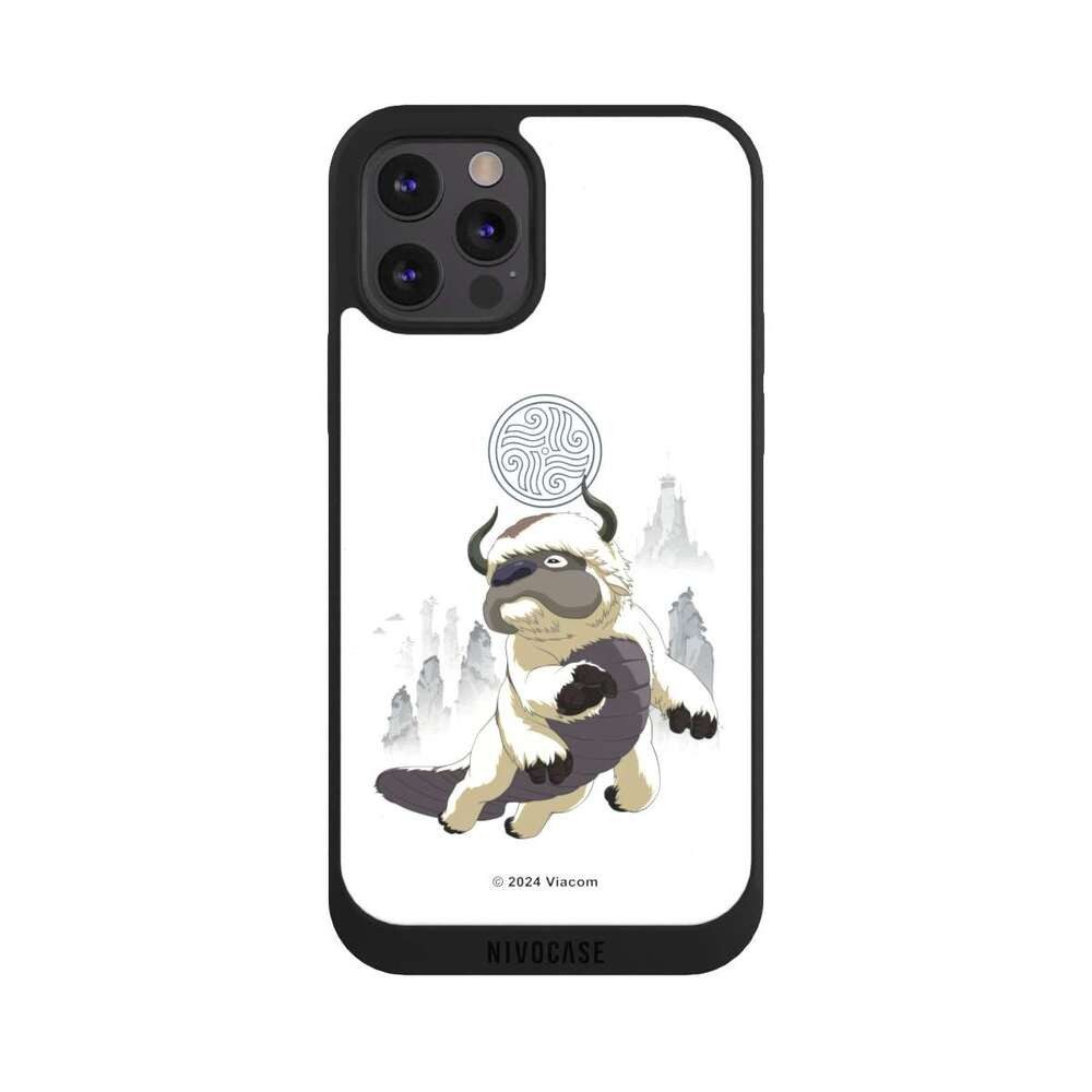 NIVOCASE Handyhülle Avatar - Der Herr der Elemente Appa Offizielles Lizenzprodukt Appa, Apple iPhone 12 Pro Max Handyhülle Hülle NIVOpure Case Schwarz