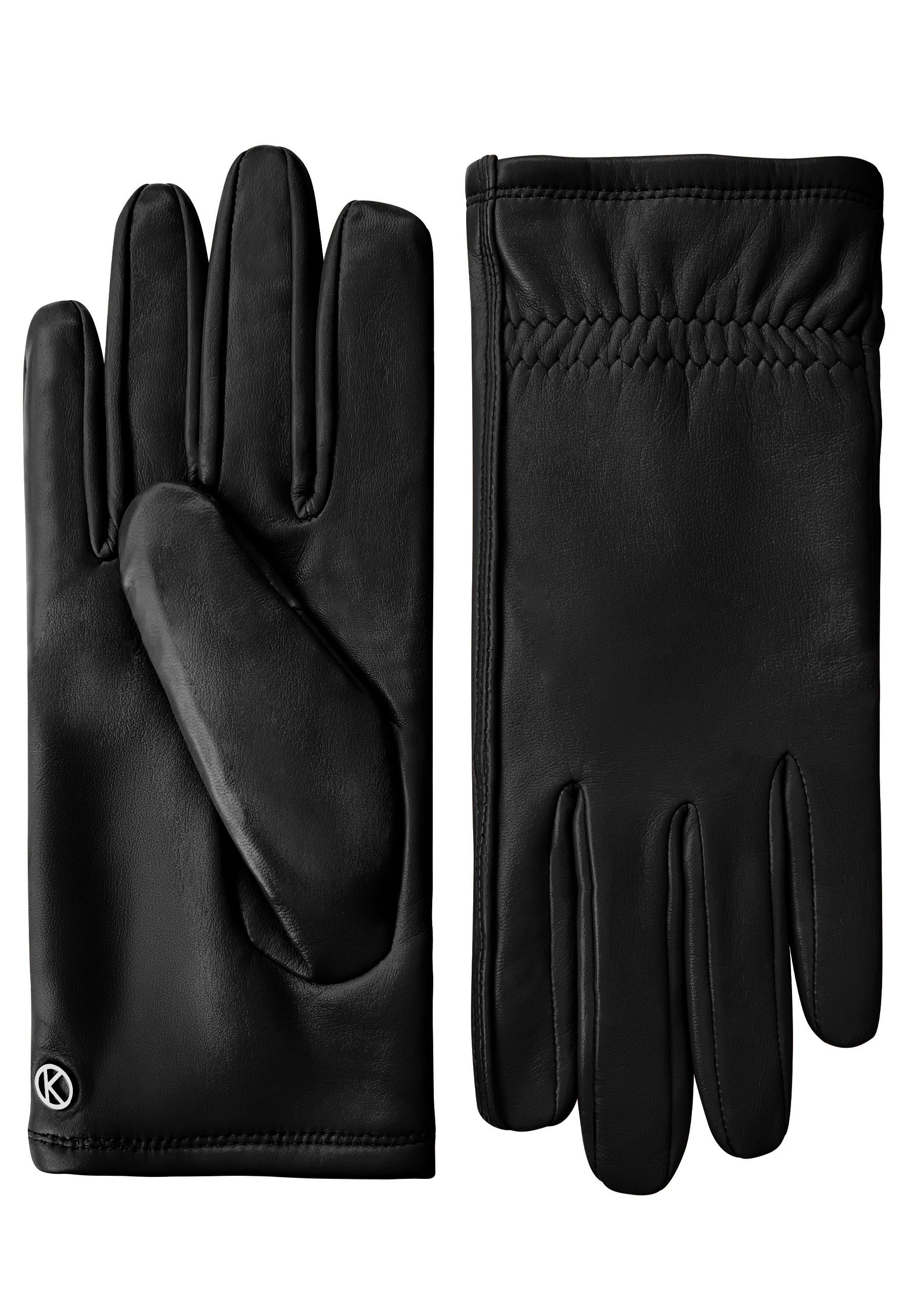 KESSLER Lederhandschuhe Style Robin (Paar, 1-St., Handschuhe) Leather Working Group zertifiziertes Leder, warmes Strickfutter