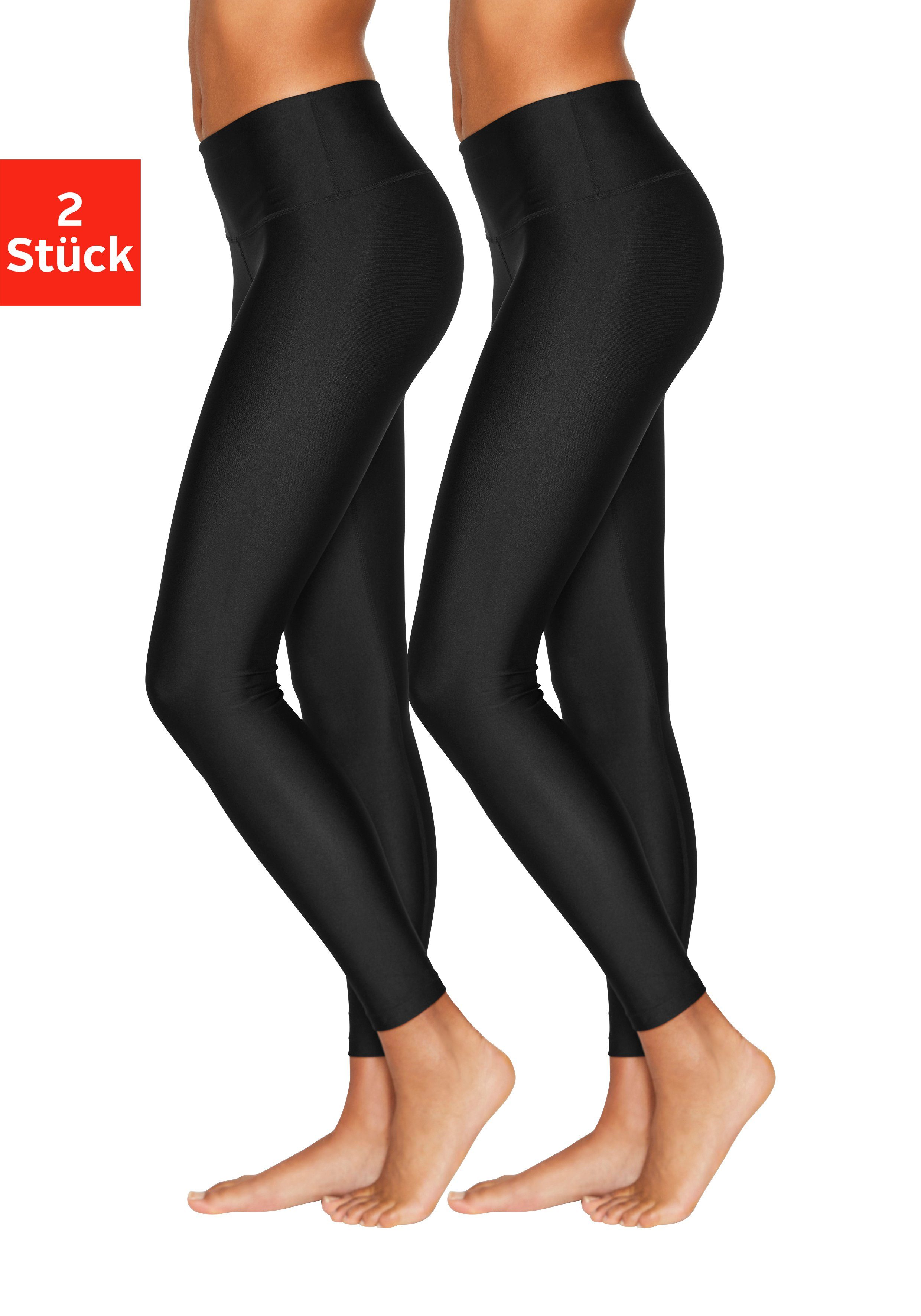 LASCANA Glänzendes Leggings Material (2er-Pack)