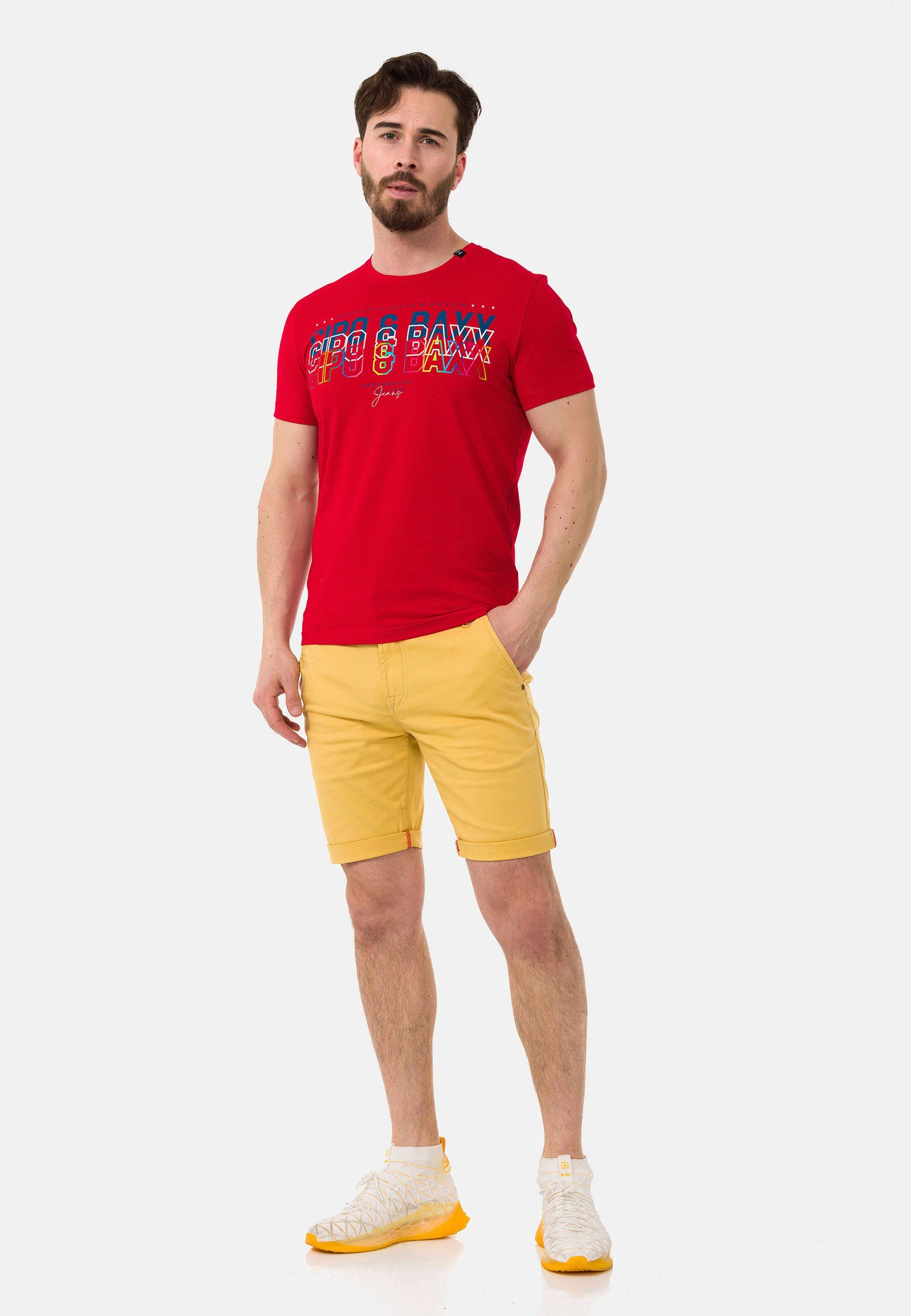 Markenprint Baxx T-Shirt & Cipo rot trendigem mit CT717