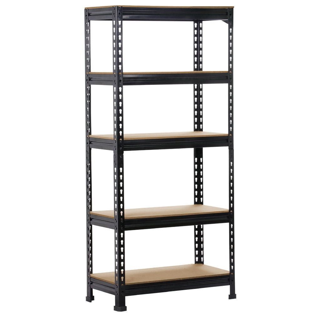 Yaheetech Standregal 70 × 30 × 150 cm Schwerlastregal, 1-tlg., Kellerregal mit 5 Verstellbaren Ablagen